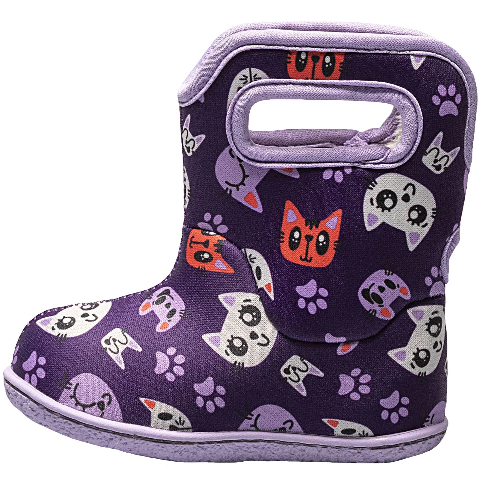 Baby BOGS Kitties Waterproof Rain Boots - Purple - Image 2