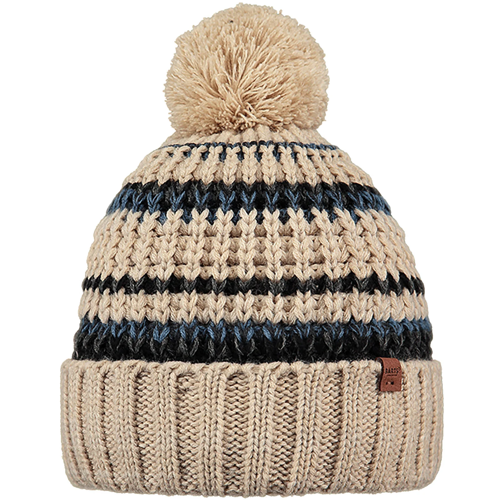 Barts Mens Goser Pom Pom Mixed Knit Bobble Hat - Image 6