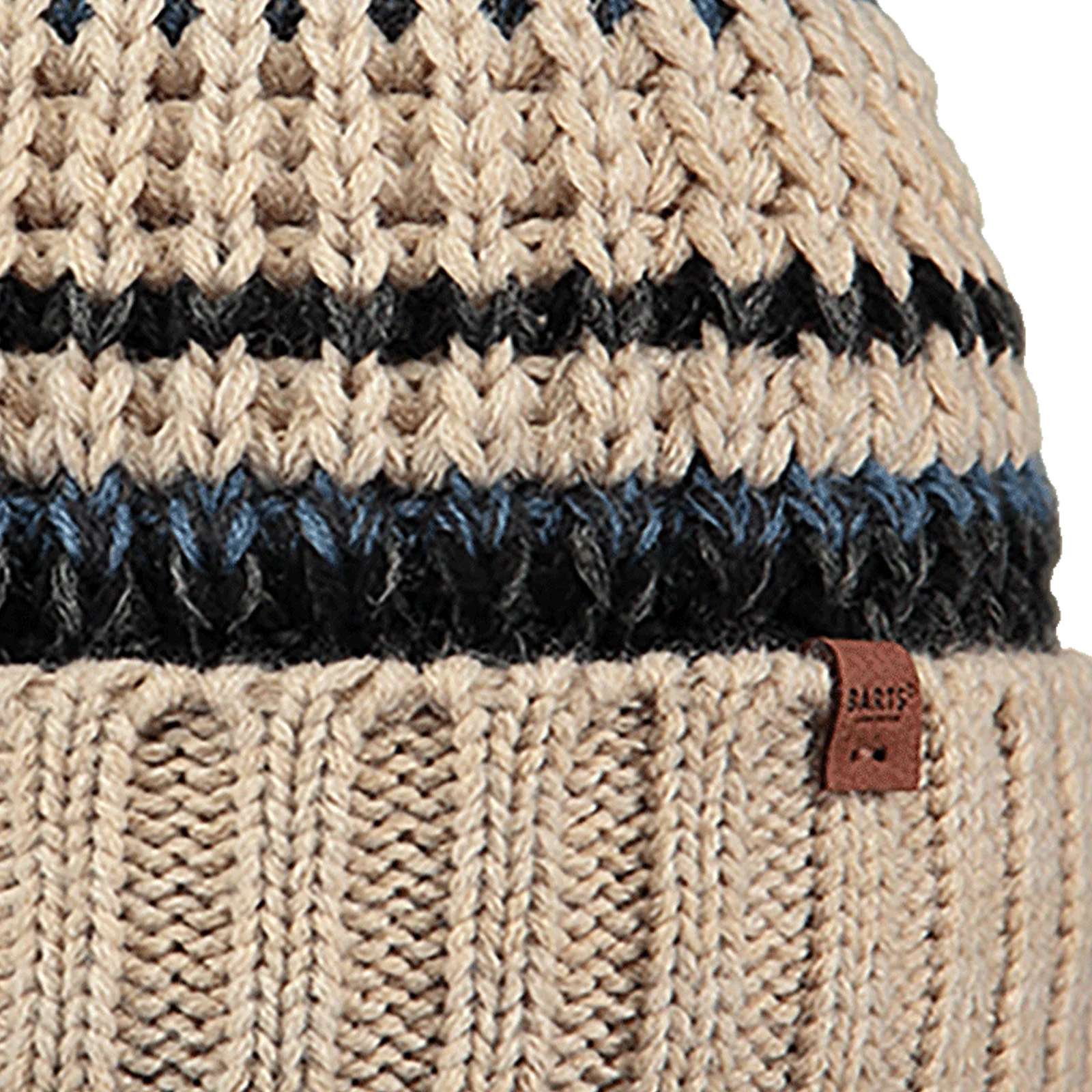 Barts Mens Goser Pom Pom Mixed Knit Bobble Hat - Image 7
