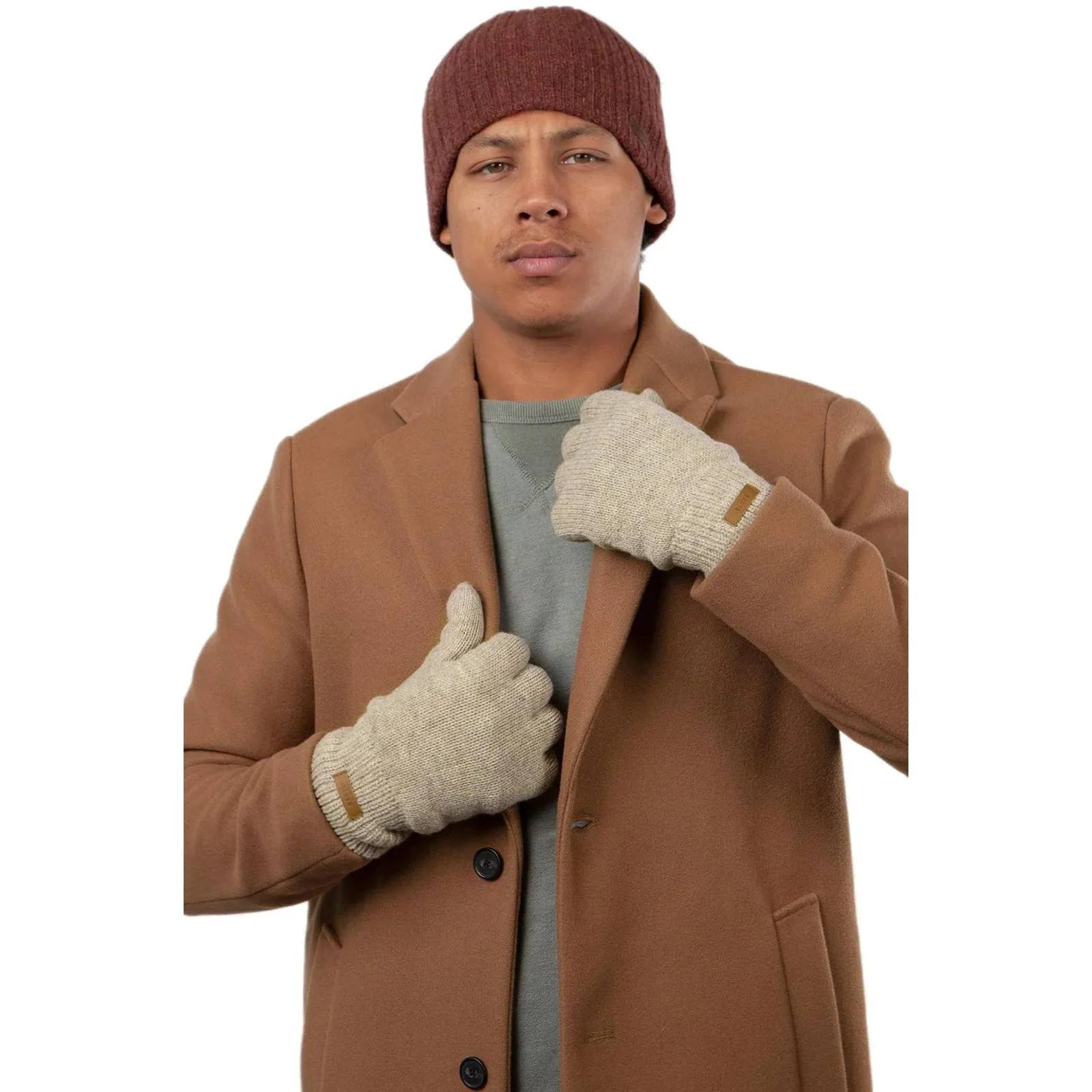 Barts Mens Haakkon Wool Fleece Lined Ribbed Cuff Gloves - Image 10