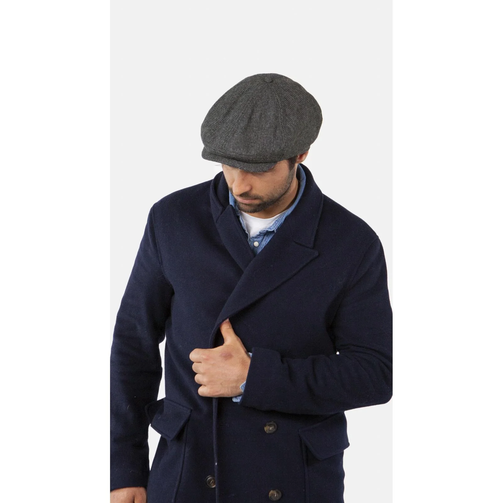 Barts Mens Jamaica Adjustable Warm Wool Flat Cap - Image 8