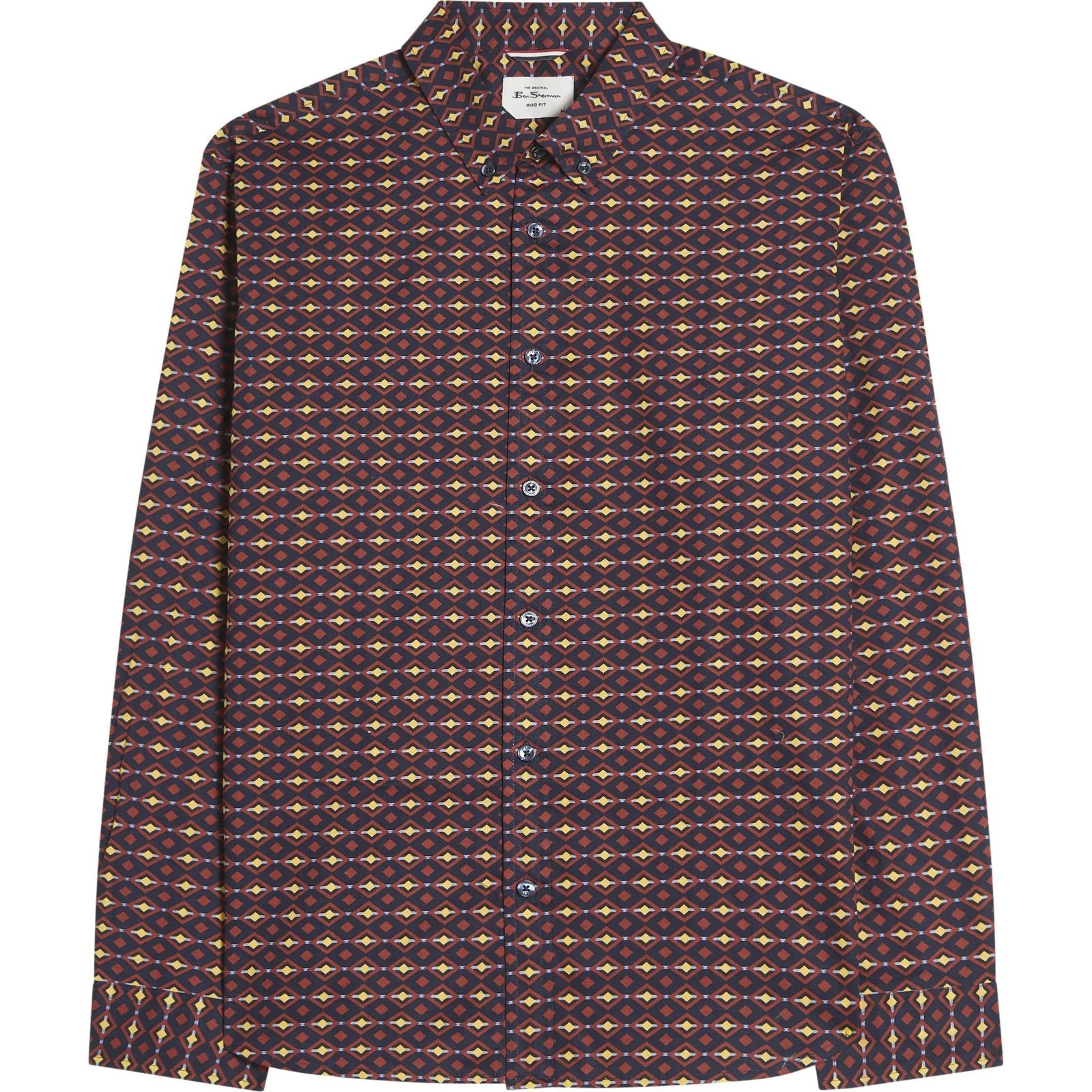 Ben Sherman Mens Craft Geo Print Short Sleeve Shirt - Image 4