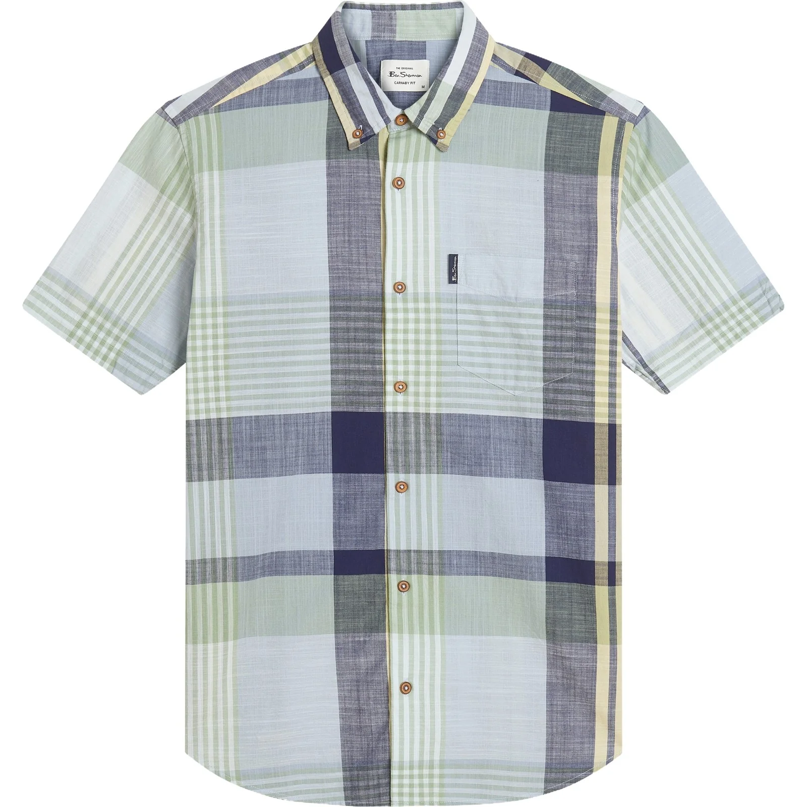 Ben Sherman Mens Large Madras Check Short Sleeve Shirt - Image 10