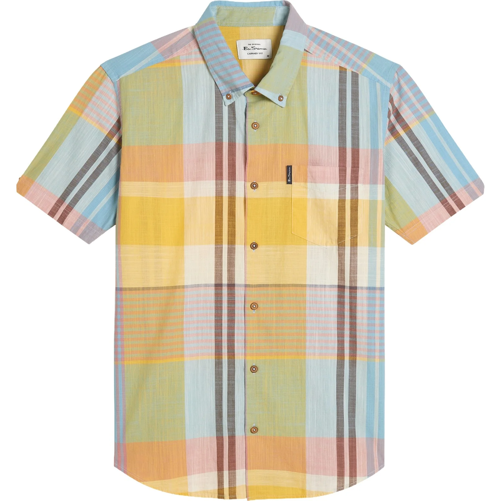 Ben Sherman Mens Large Madras Check Short Sleeve Shirt - Image 11