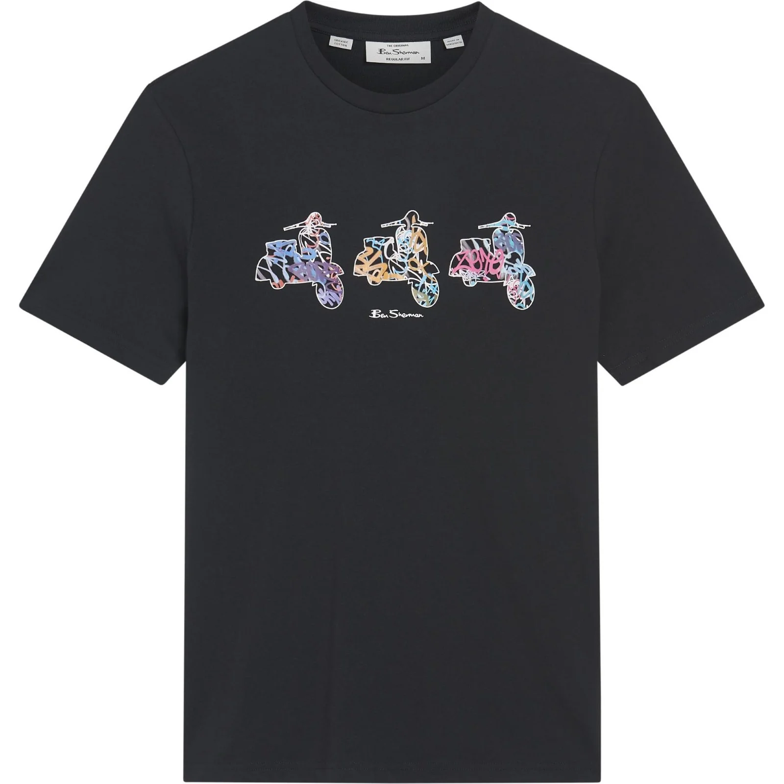 Ben Sherman Mens Scooter Spray Graphic Short Sleeve T-Shirt - Image 5