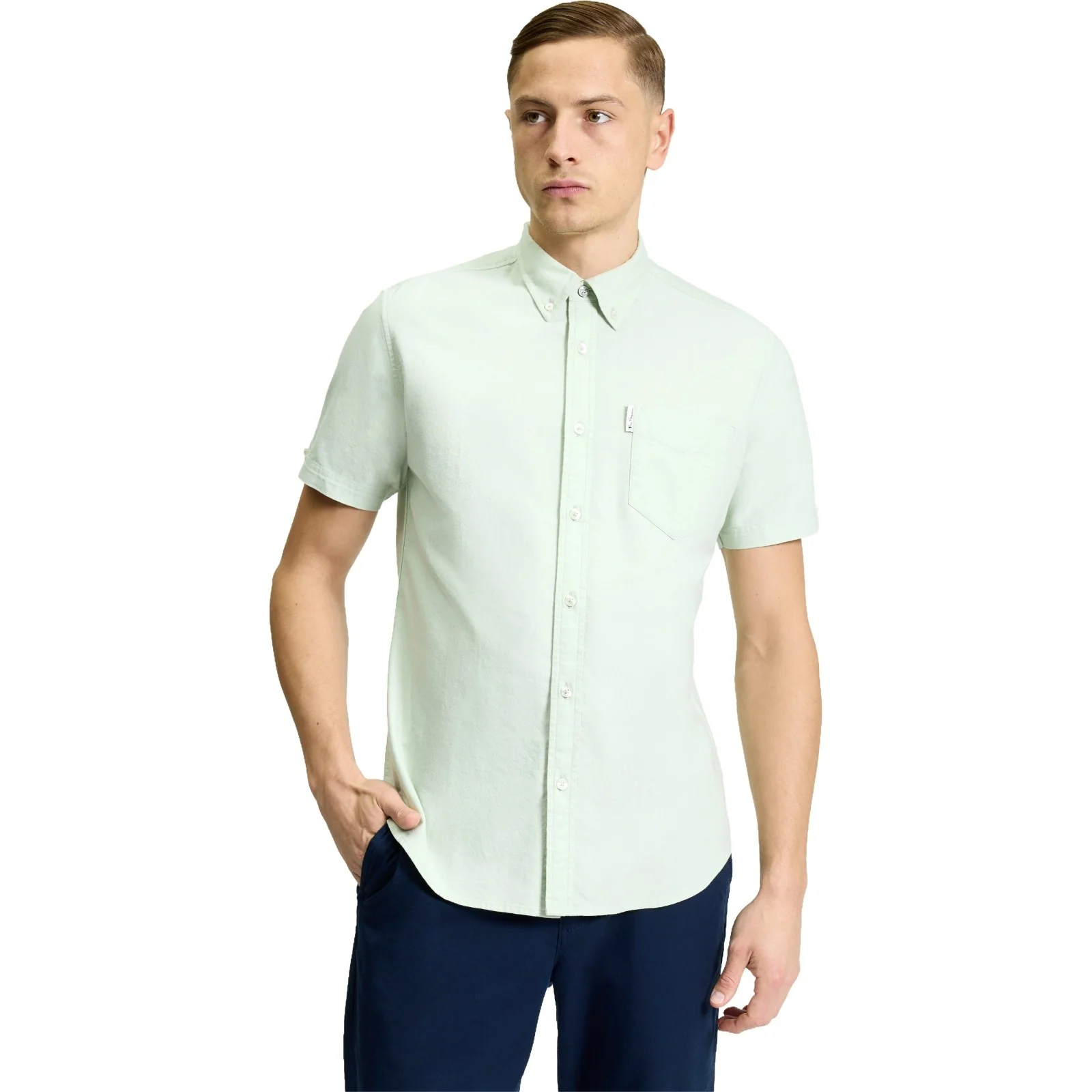 Ben Sherman Mens Signature Oxford Short Sleeve Shirt - Image 9