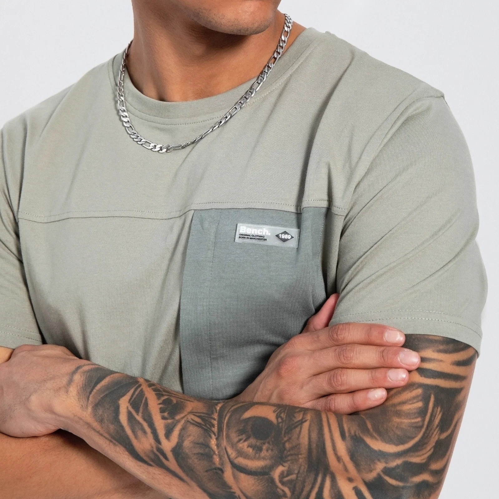 Bench Mens Algoda Crew Neck Short Sleeve Pocket T Shirt - Image 16