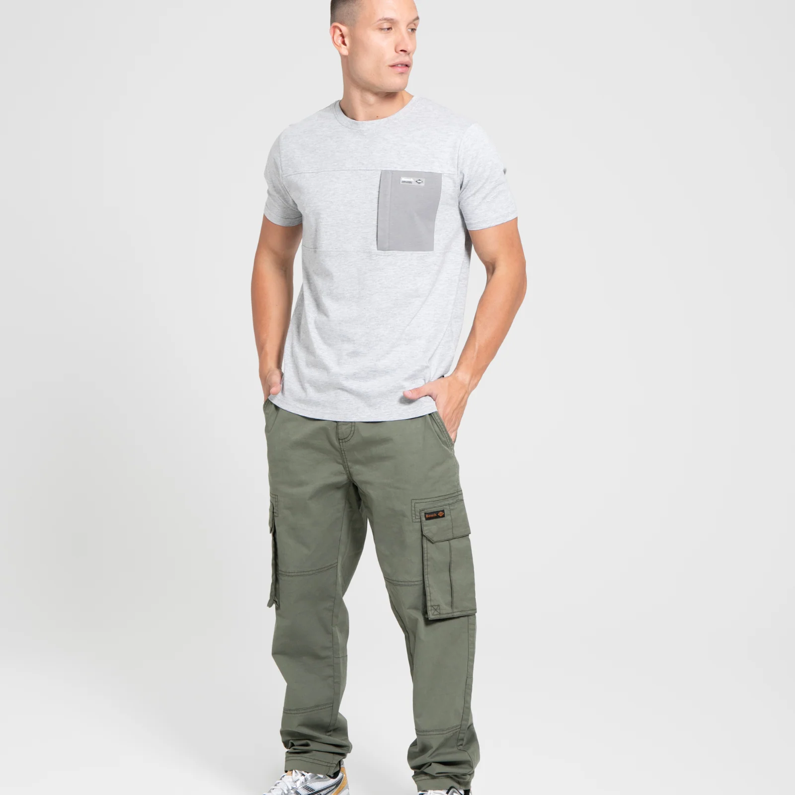 Bench Mens Algoda Crew Neck Short Sleeve Pocket T Shirt - Image 3