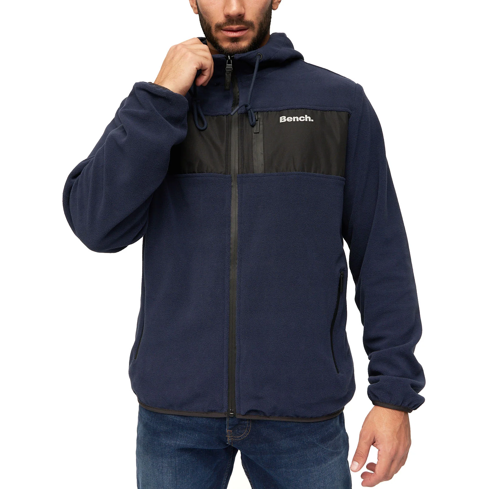 Bench Mens Blaine Full Zip Hooded Fleece Jacket - Image 9