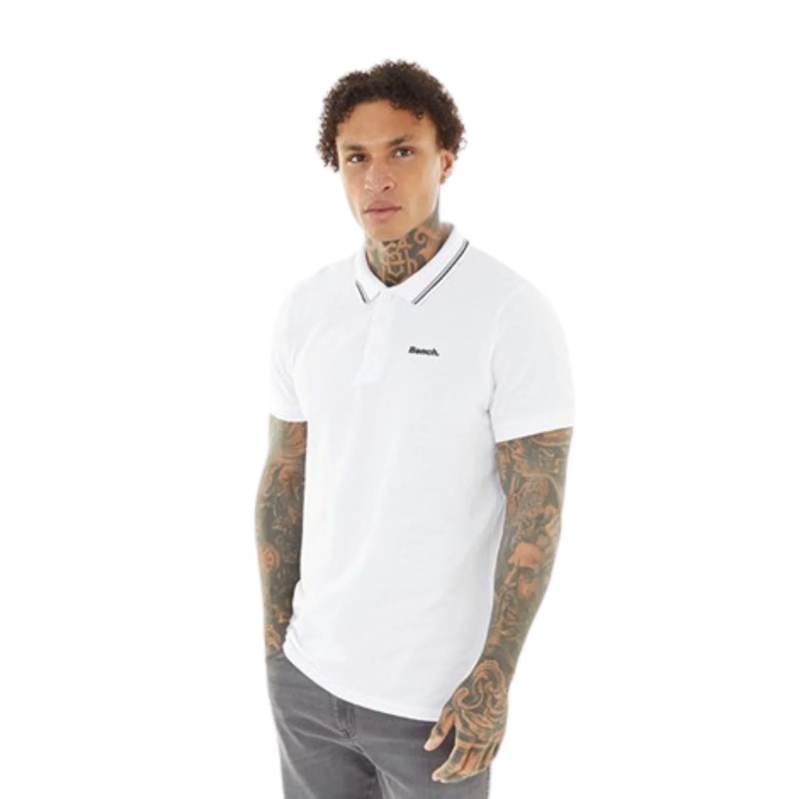 Bench Mens Gruff Short Sleeve Twin Tipped Polo Shirt - Image 8
