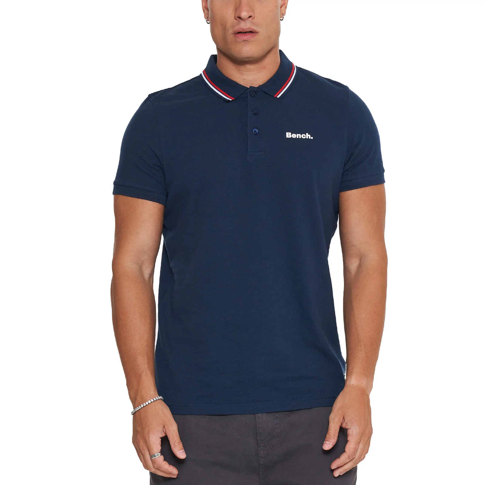 Bench Mens Gruff Twin Tipped Short Sleeve Cotton Polo Shirt - Image 23