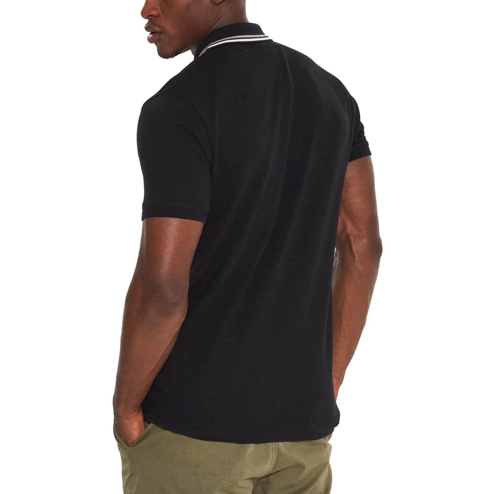 Bench Mens Gruff Twin Tipped Short Sleeve Cotton Polo Shirt - Image 8