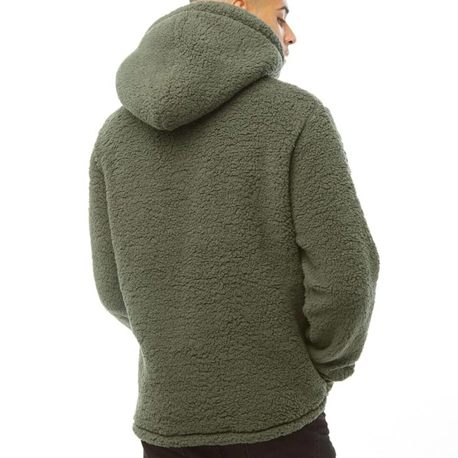 Bench Mens Jerry Borg Pullover Teddy Bear Fleece Hoodie - Image 9
