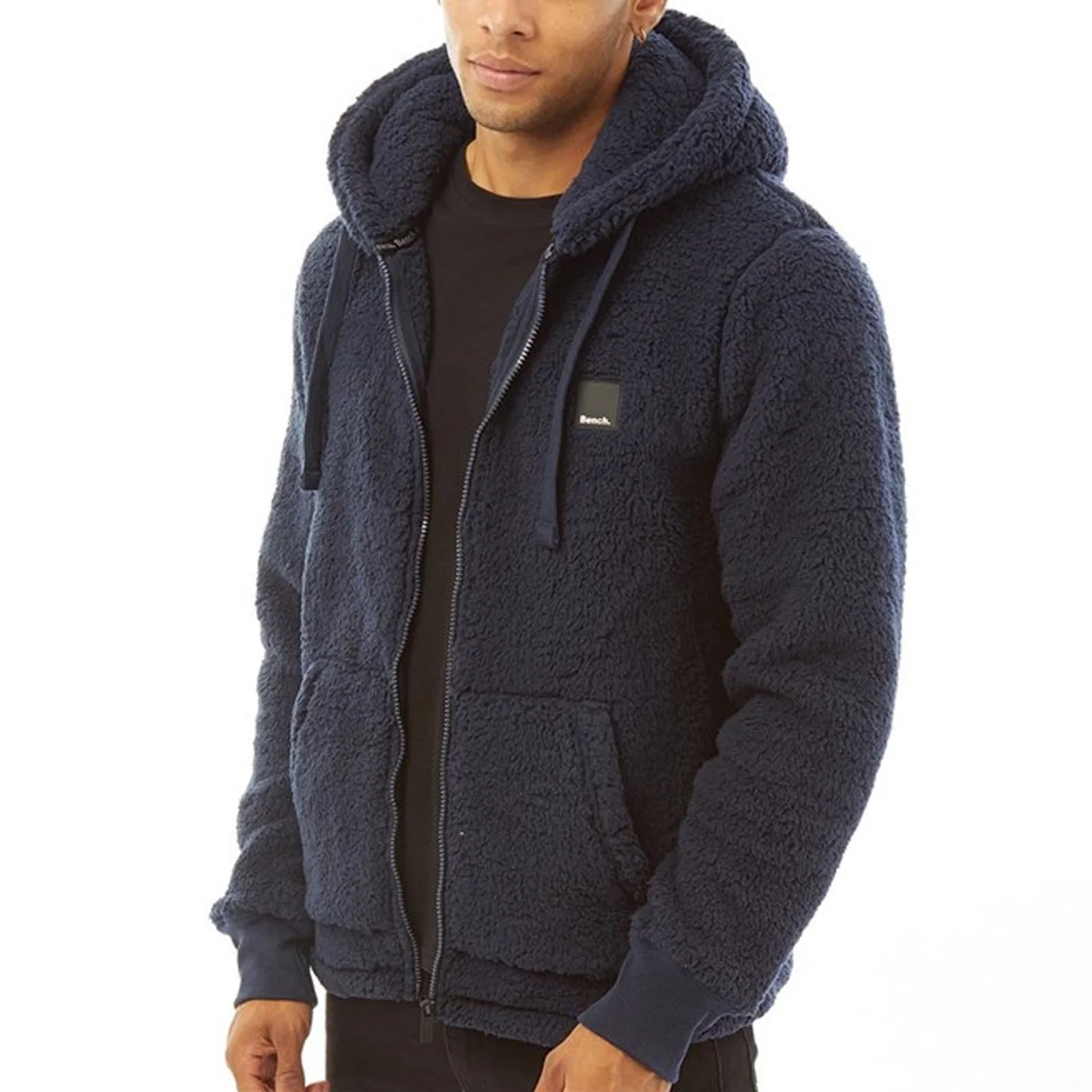 Bench Mens Tommy Borg Full Zip Teddy Bear Fleece Jacket - Image 4