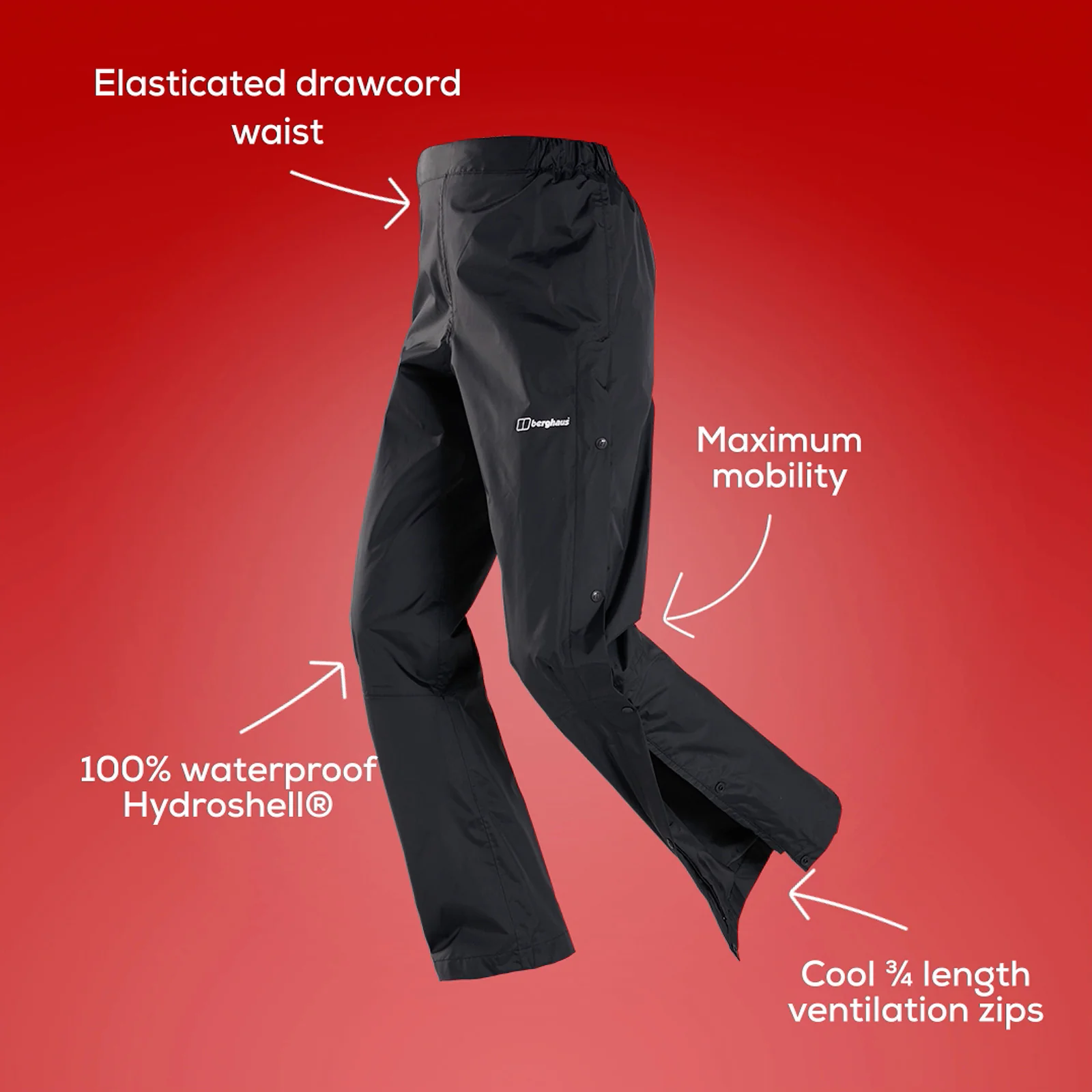 Berghaus Womens Deluge 2.0 Waterproof Walking Trousers - Image 8