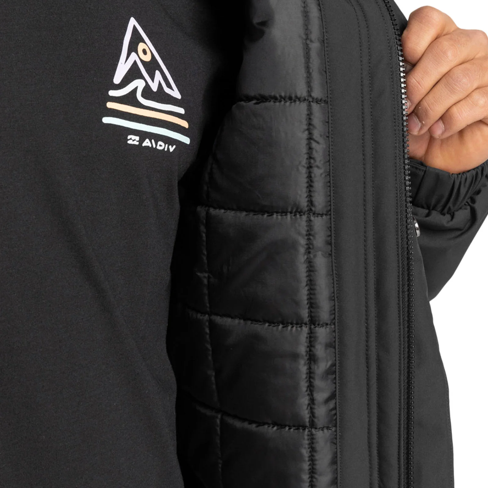Billabong Mens All Day Technical Waterproof Jacket - Black - Image 3