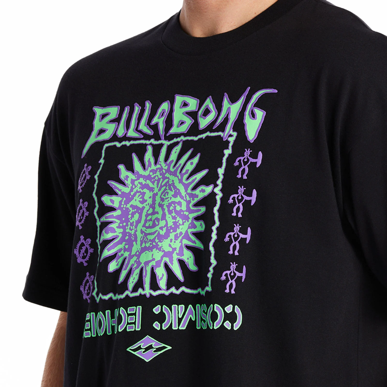 Billabong Mens Cosmic Sun Crew Neck T-Shirt - Black - Image 3