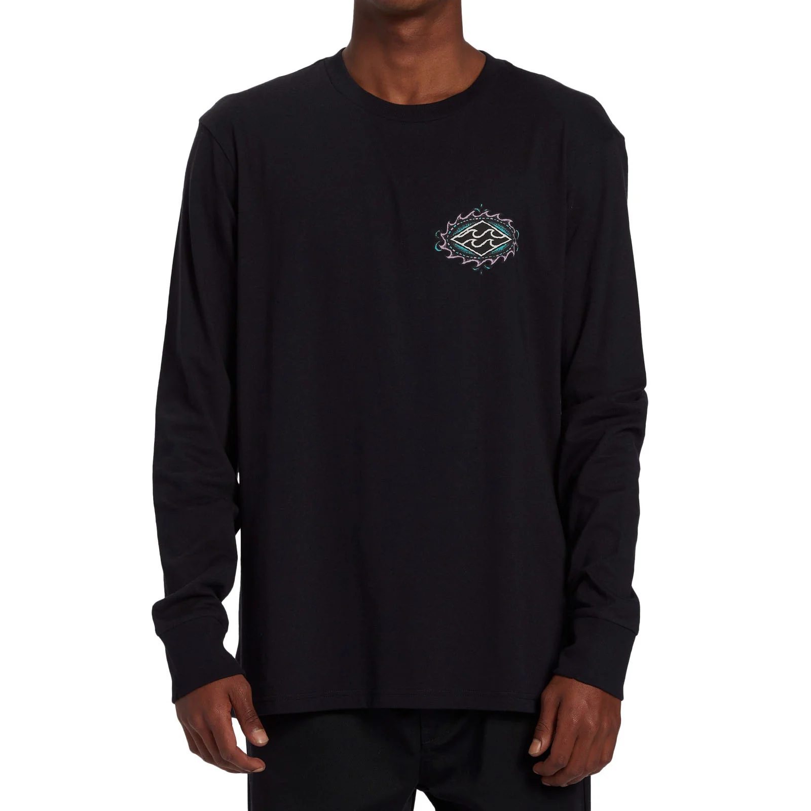 Billabong Mens Crayon Wave Long Sleeve Cotton T-Shirt - Image 2