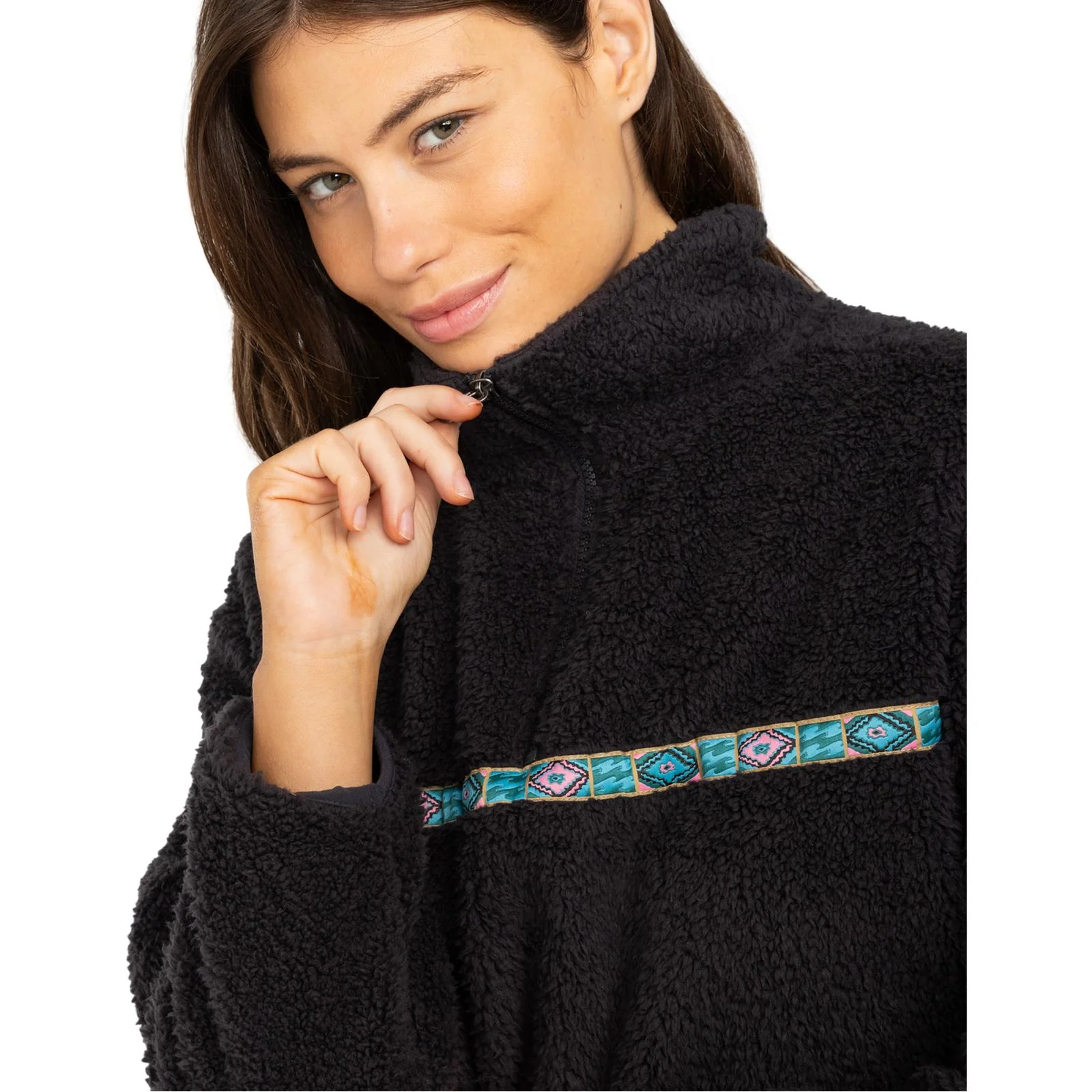 Billabong Womens Holiday Half Zip Polar Pullover Fleece - Image 4