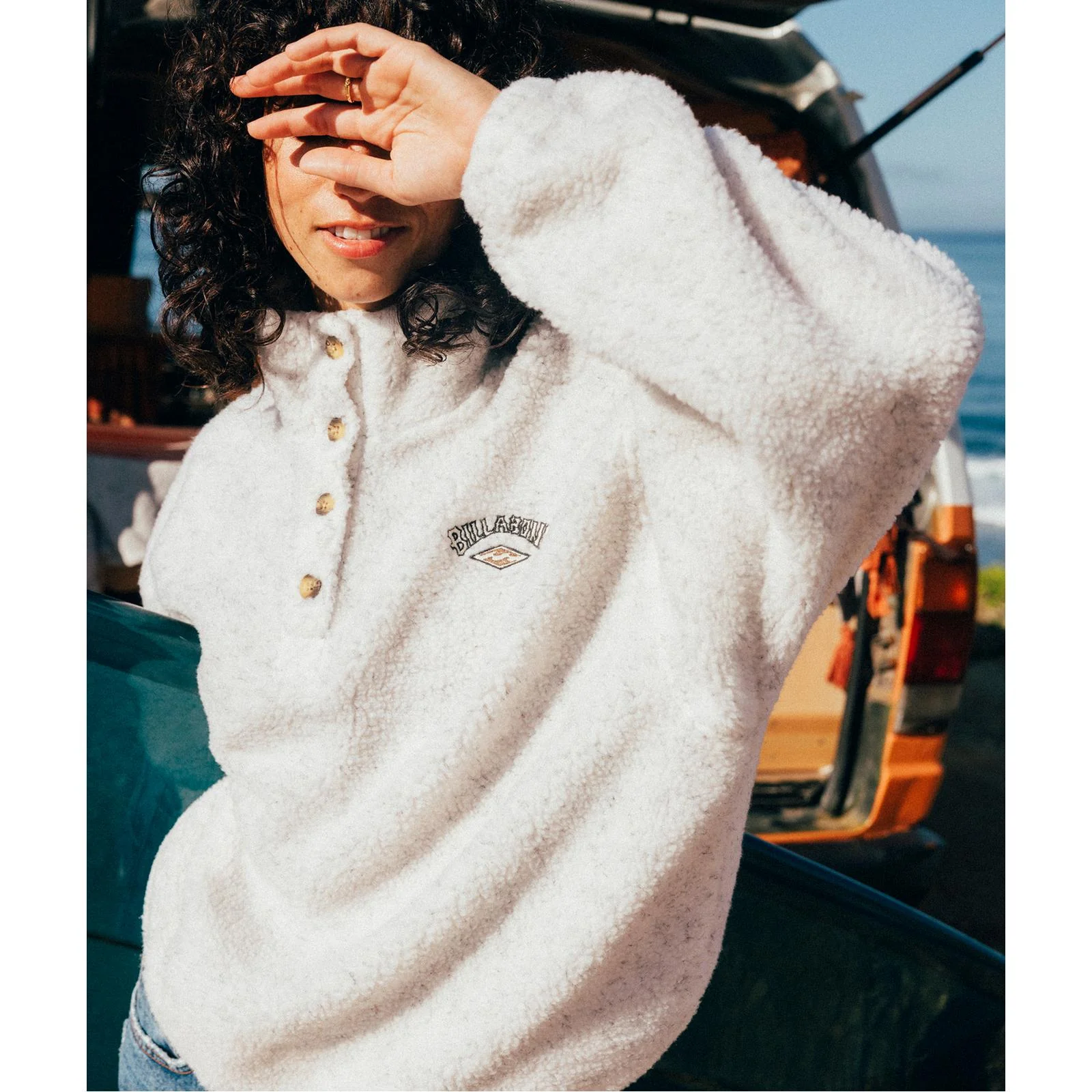 Billabong Womens Run The Road Half Zip Polar Fleece - Image 5