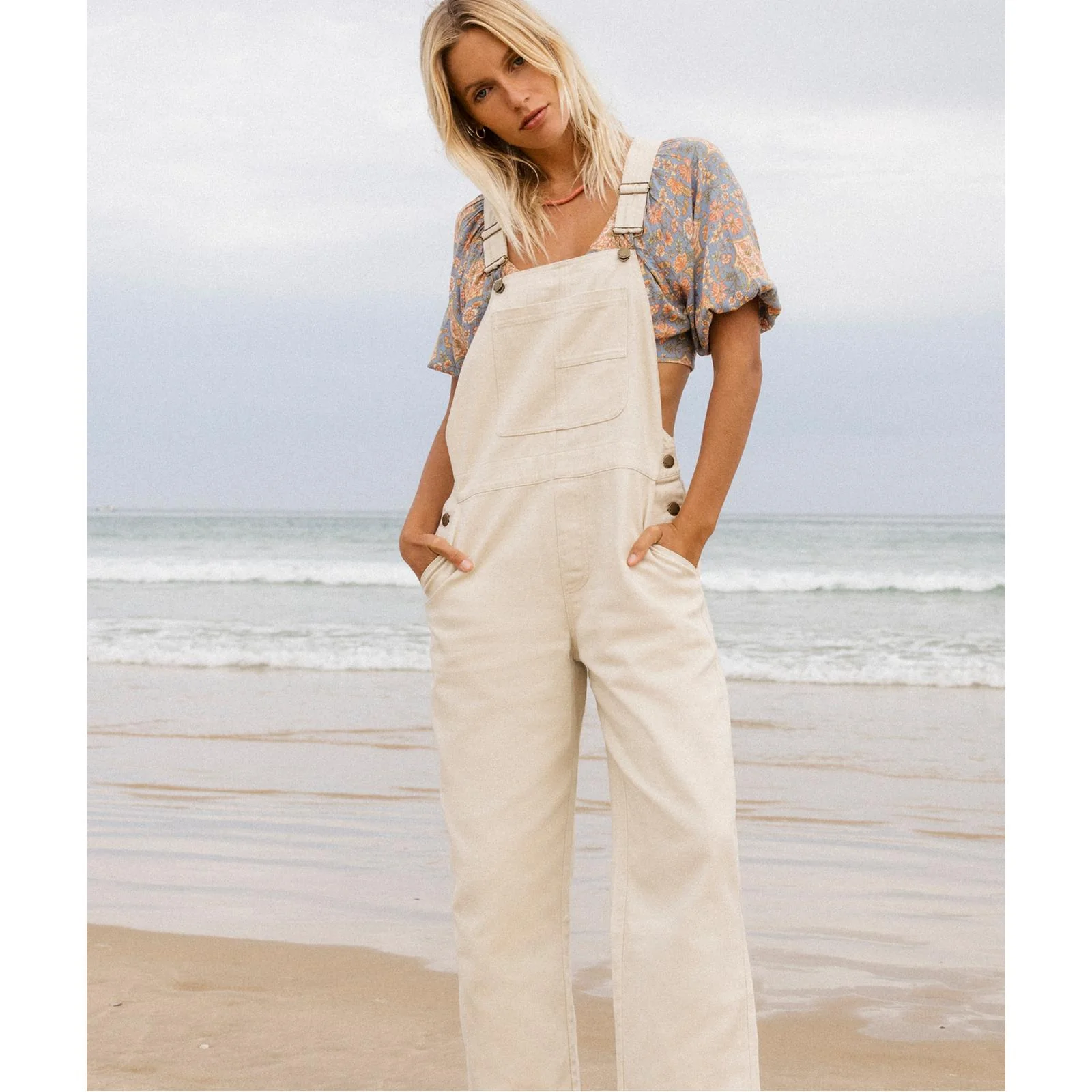 Billabong Womens Sand Canyon Denim Overall Dungarees - Image 5