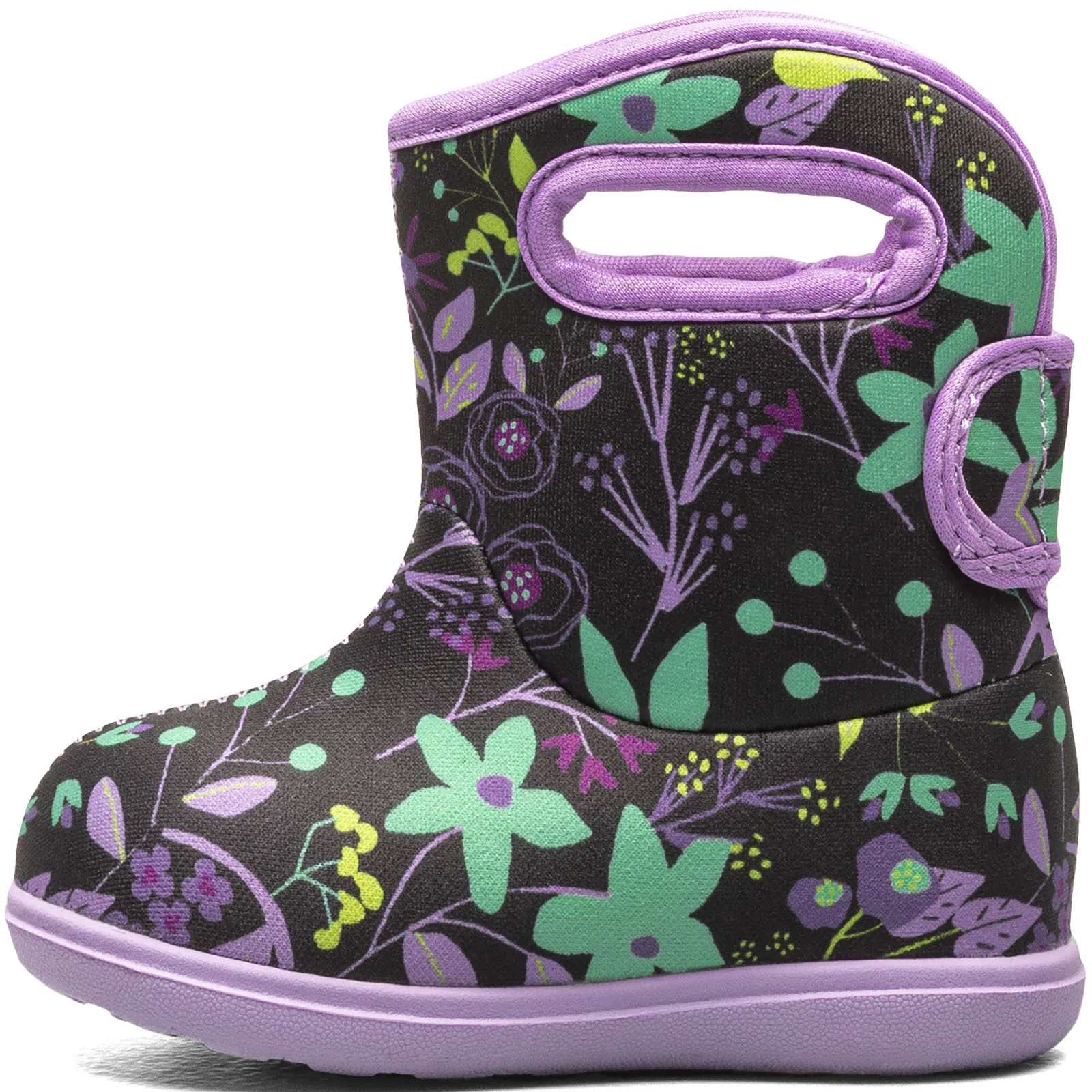 BOGS Toddler Baby BOGS II Cartoon Flower Rain Boots - Black Multi - Image 2