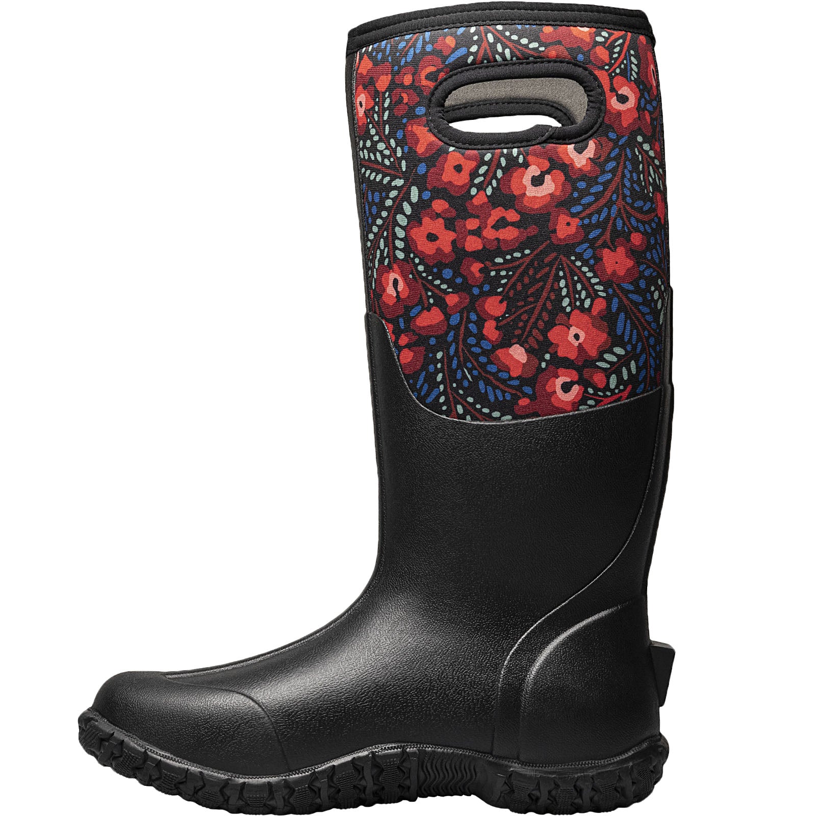 BOGS Womens Mesa Super Flowers Waterproof Wellington Boots - Black - Image 2