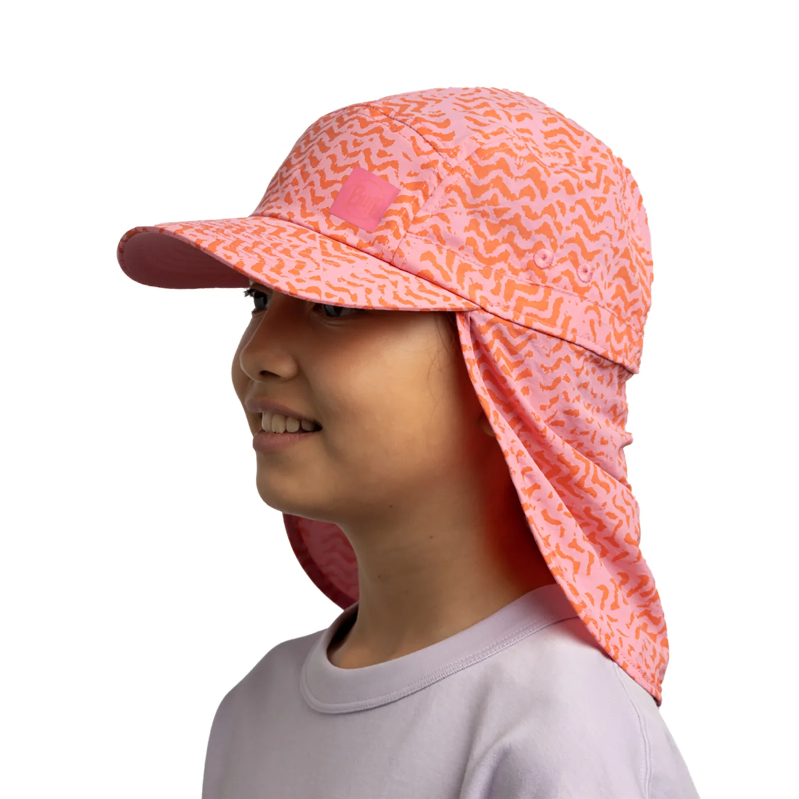 Buff Kids Girls Beach Summer Sun Walking Hiking UPF 50 Sahara Cap - Fuchsia - Image 4