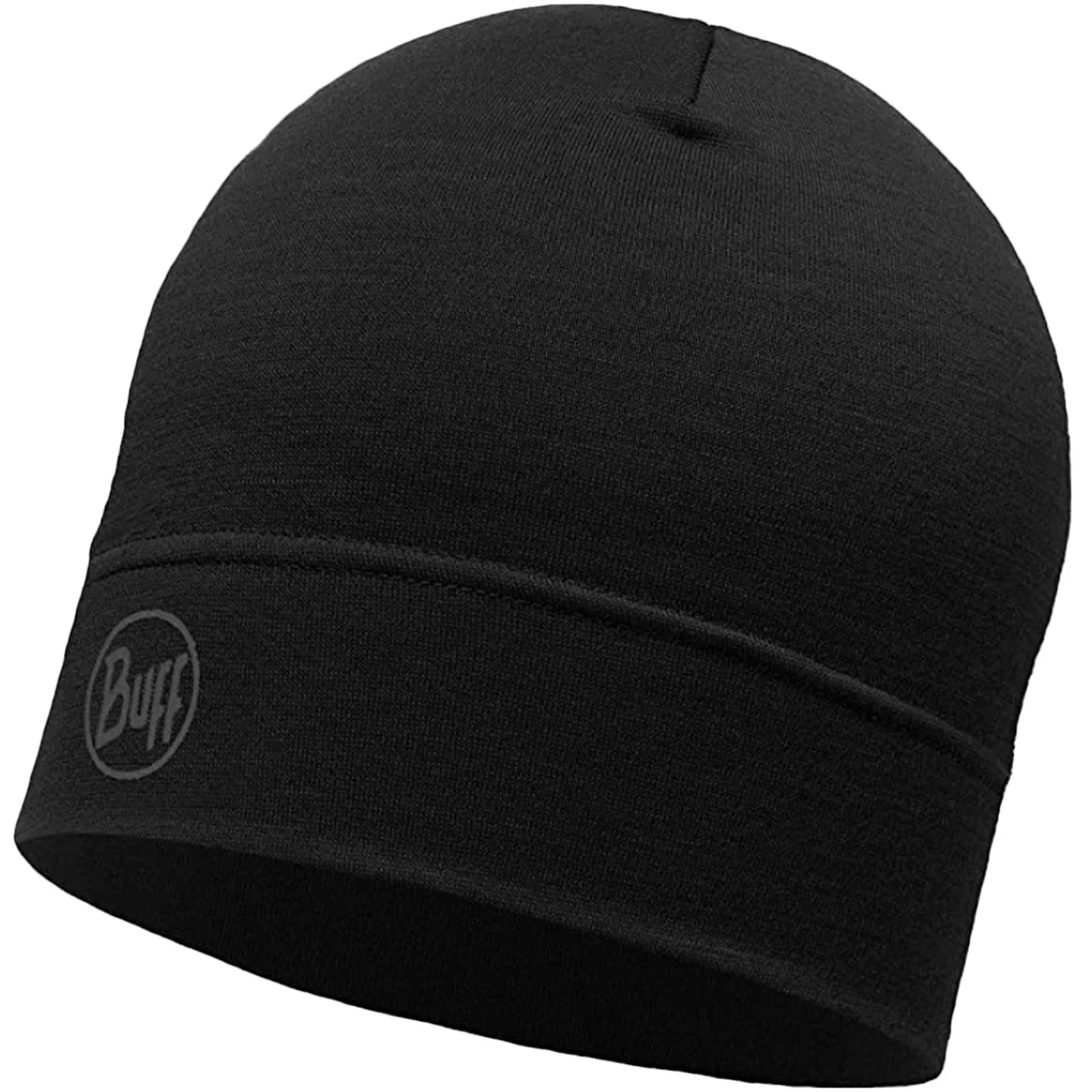 Buff Unisex Adults Marino Wool Beanie Hat - Solid Black