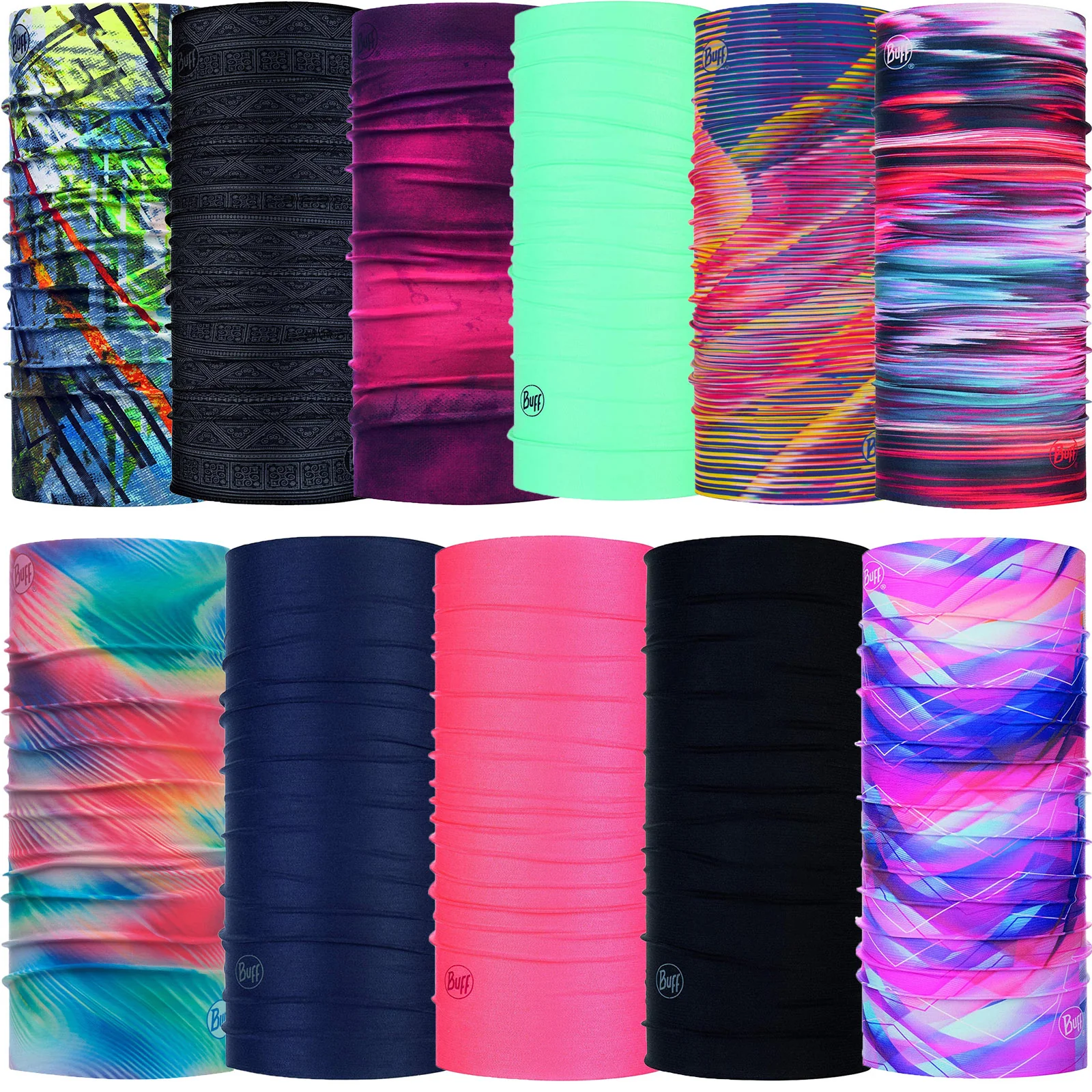 Buff Unisex Coolnet UV+ Multifunctional Bandana Tubular - Solid Forest - OS - Image 5