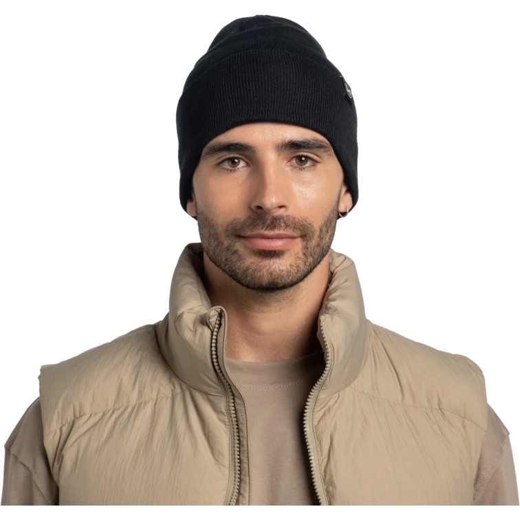 Buff Unisex Lilon Two Layer Circular Knit Beanie - Black - OS - Image 2