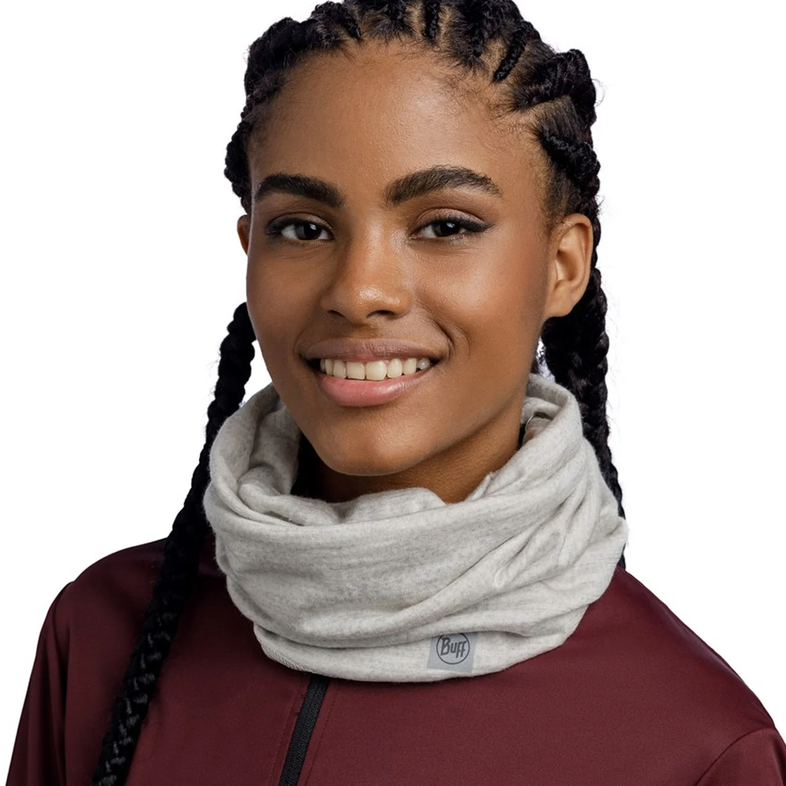 Buff Unisex Merino Move Bandana - Solid Cloud - Image 3