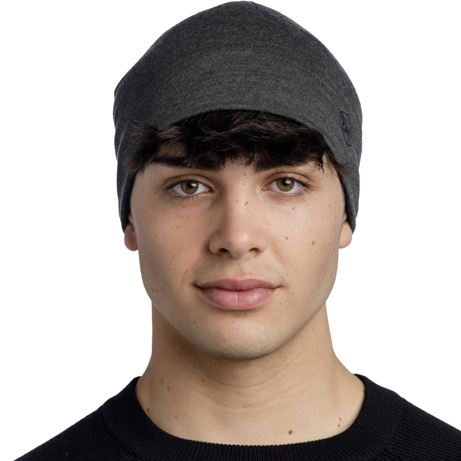 Buff Unisex Merino Wool Migweight Beanie Hat - Bark - Image 4