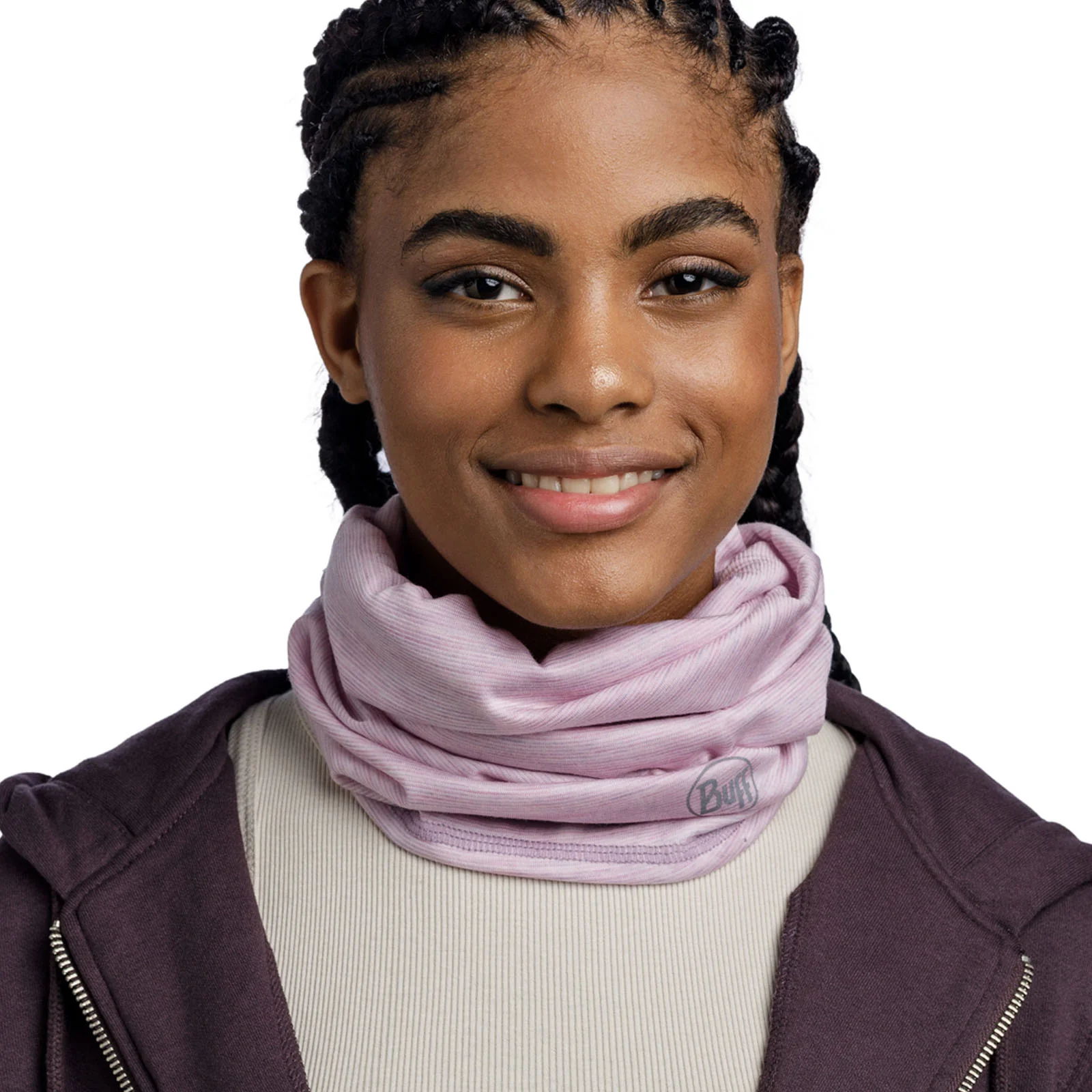 Buff Womens Multistripes Merino Bandana - Lilac Sand - Image 3