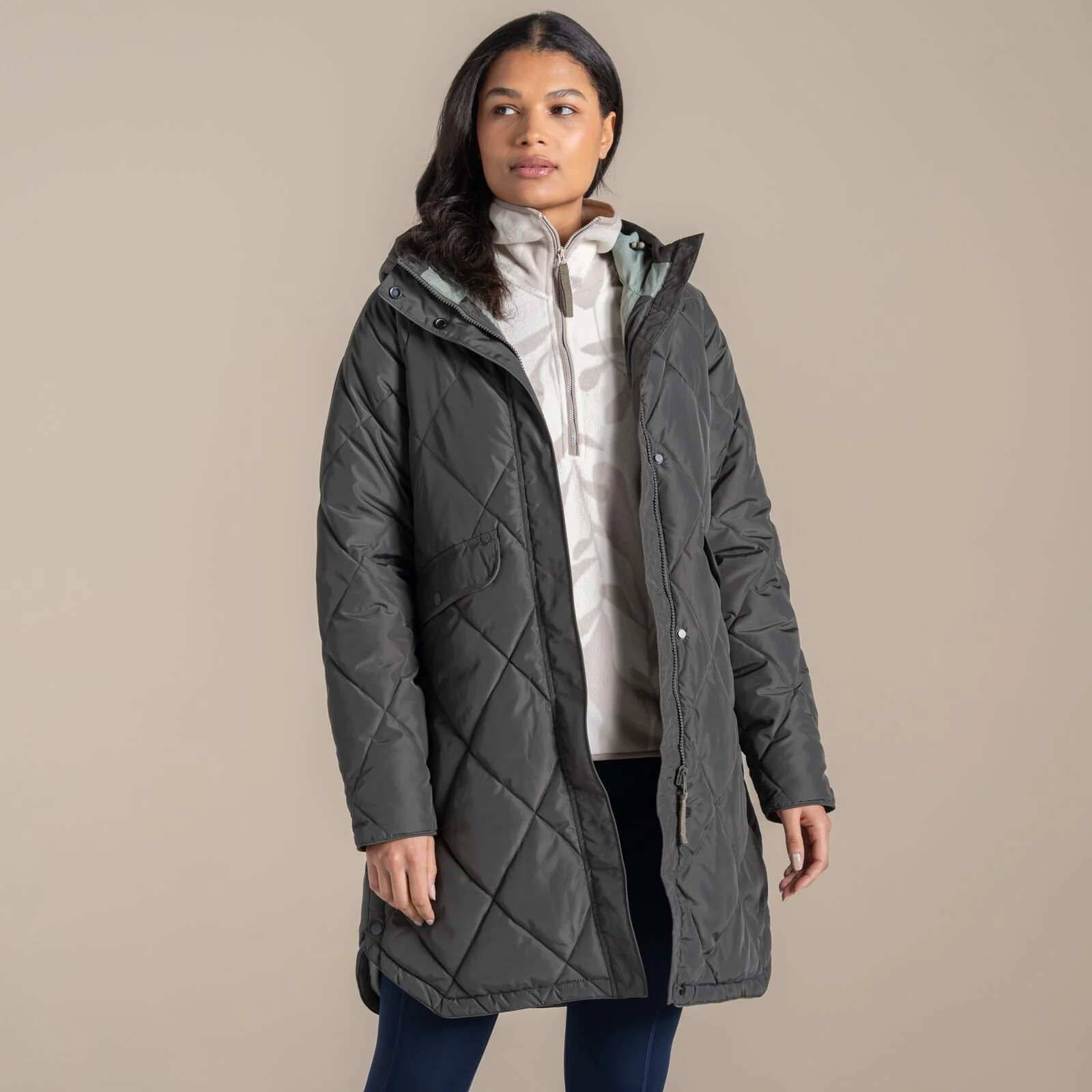 Craghoppers Womens Sweetgrass Long Length Quilted Jacket - Image 4