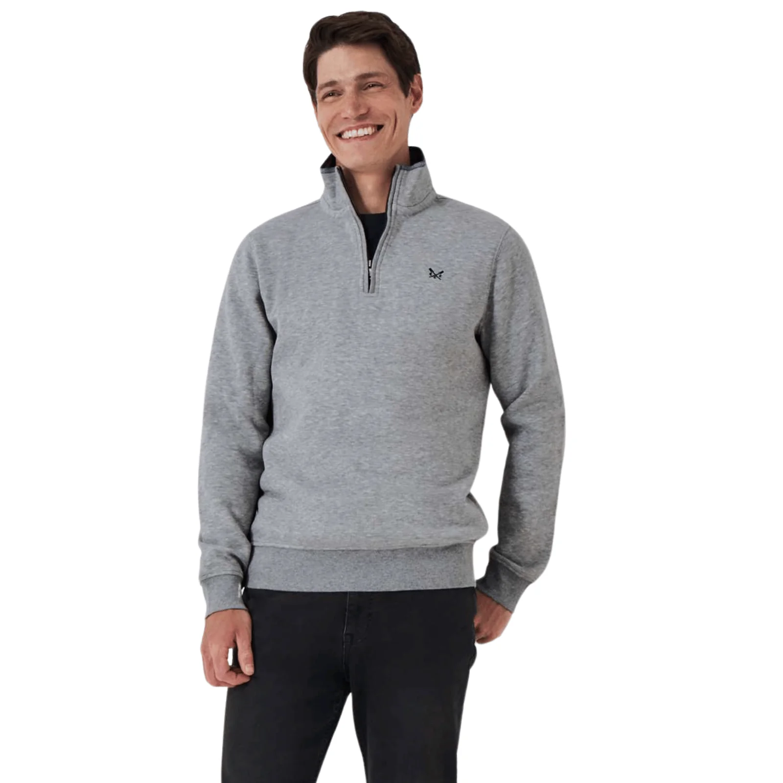 Crew Clothing Mens Classic Half Zip Sweatshirt - Image 2