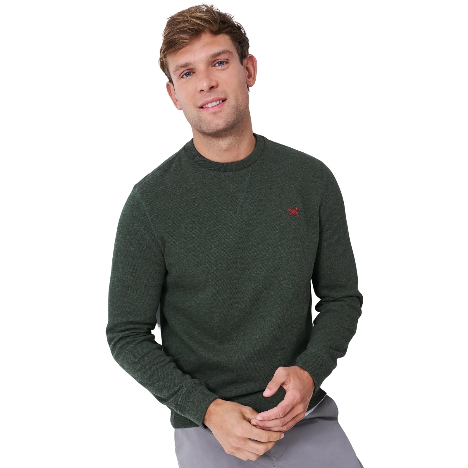 Crew Clothing Mens French Rib Crew Neck Sweatshirt - Image 2