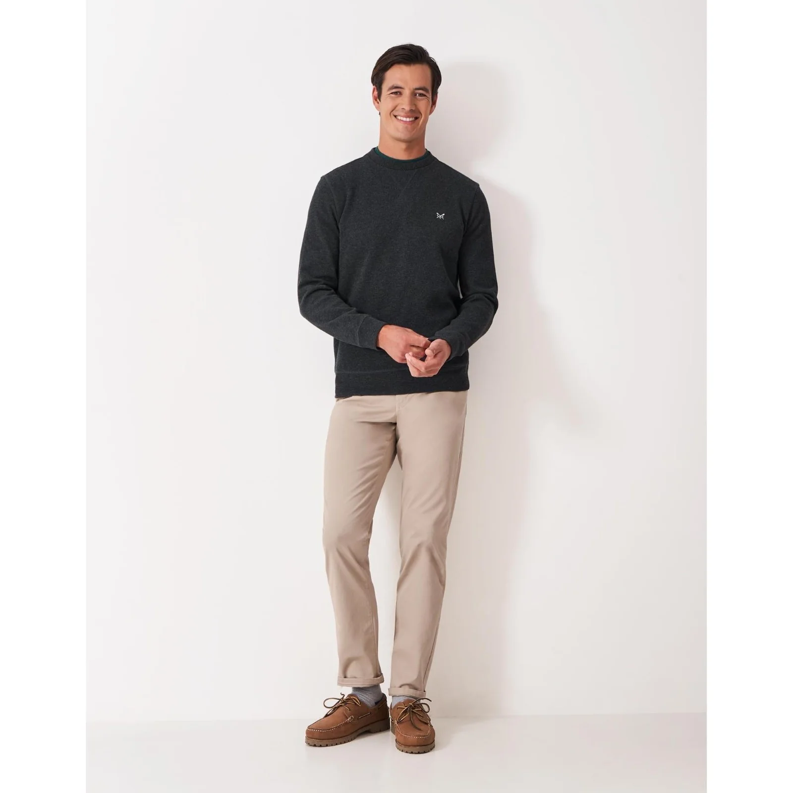 Crew Clothing Mens French Rib Crew Neck Sweatshirt - Image 6