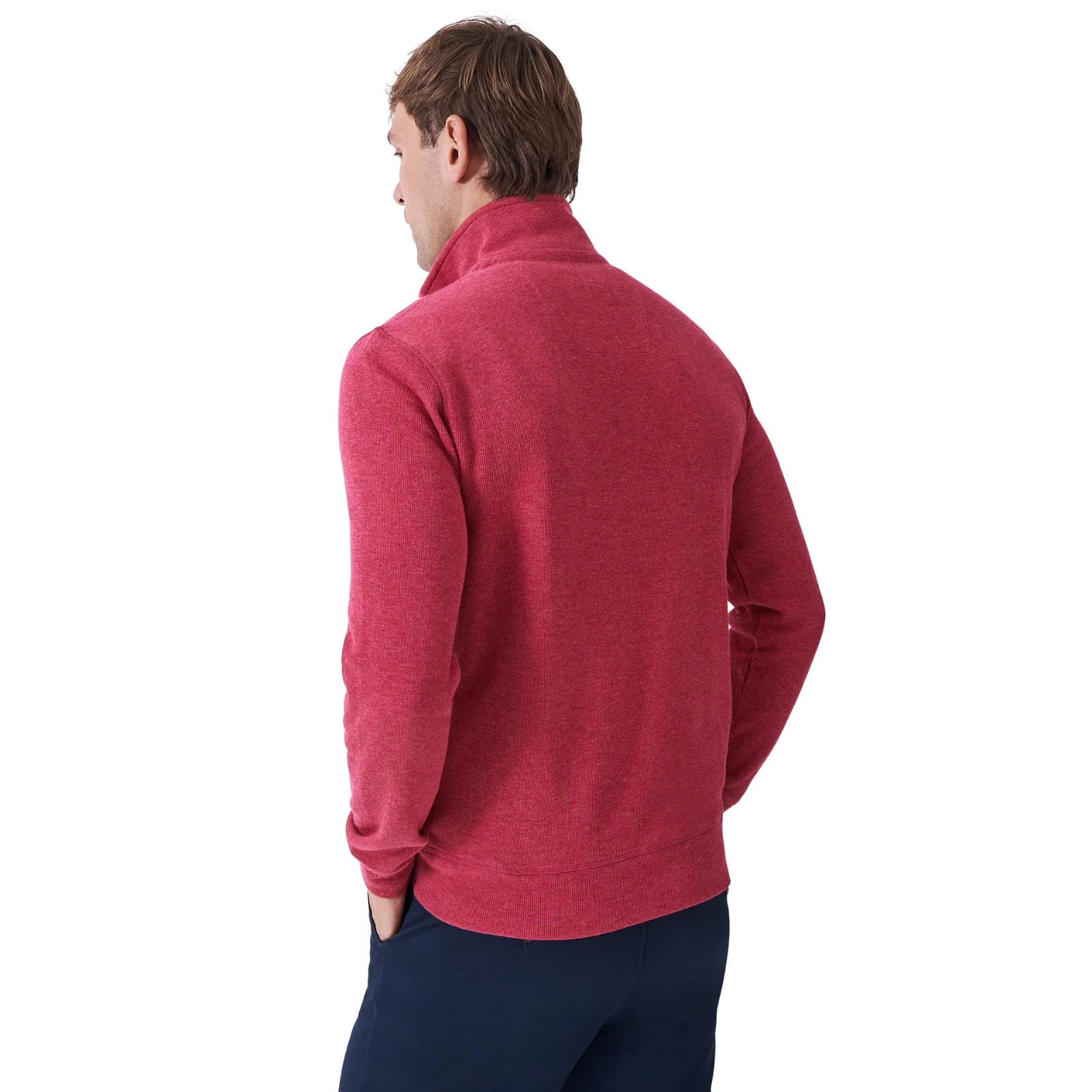 Crew Clothing Mens French Rib Half Zip Sweatshirt - Image 7