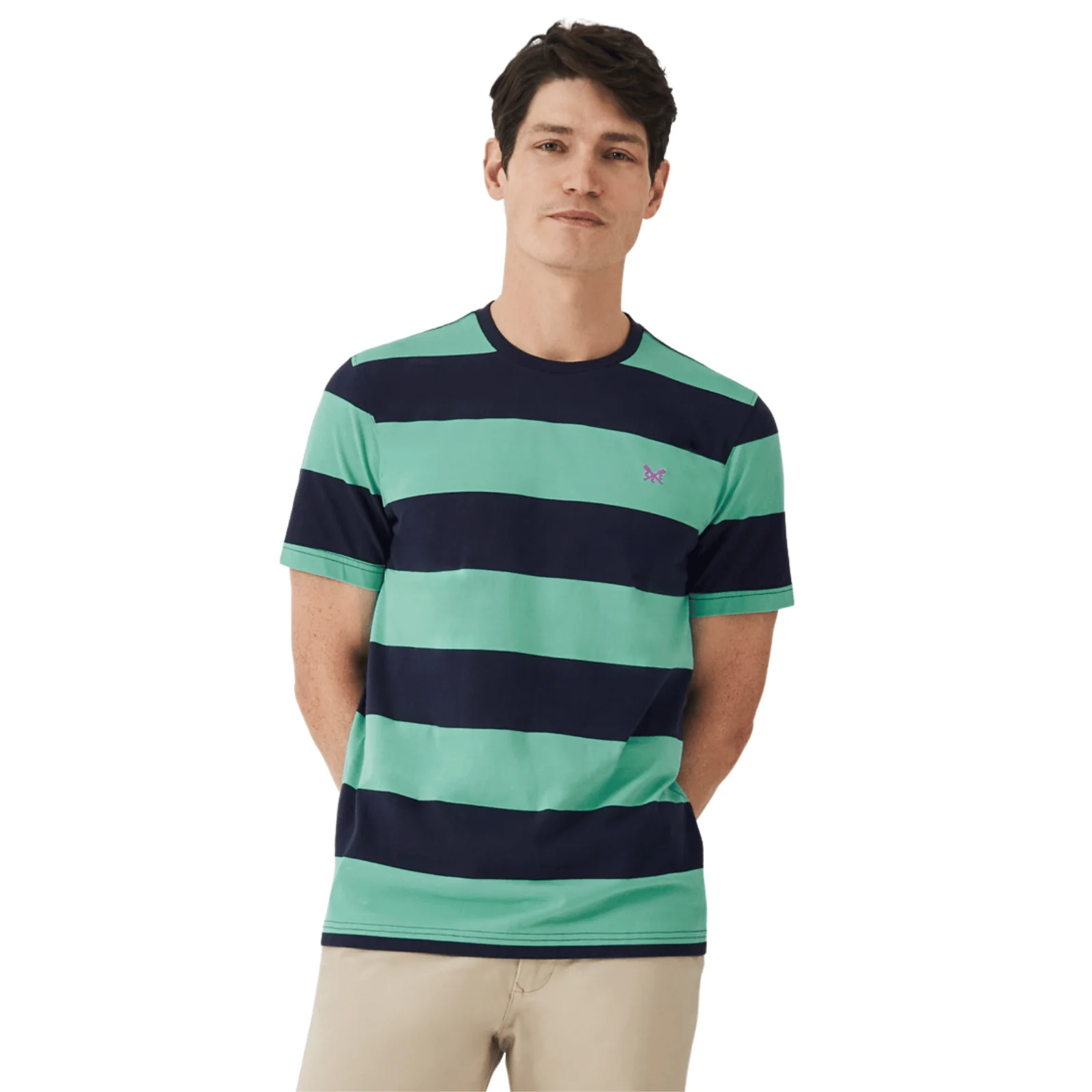 Crew Clothing Mens Newton Stripe T-Shirt - Image 3
