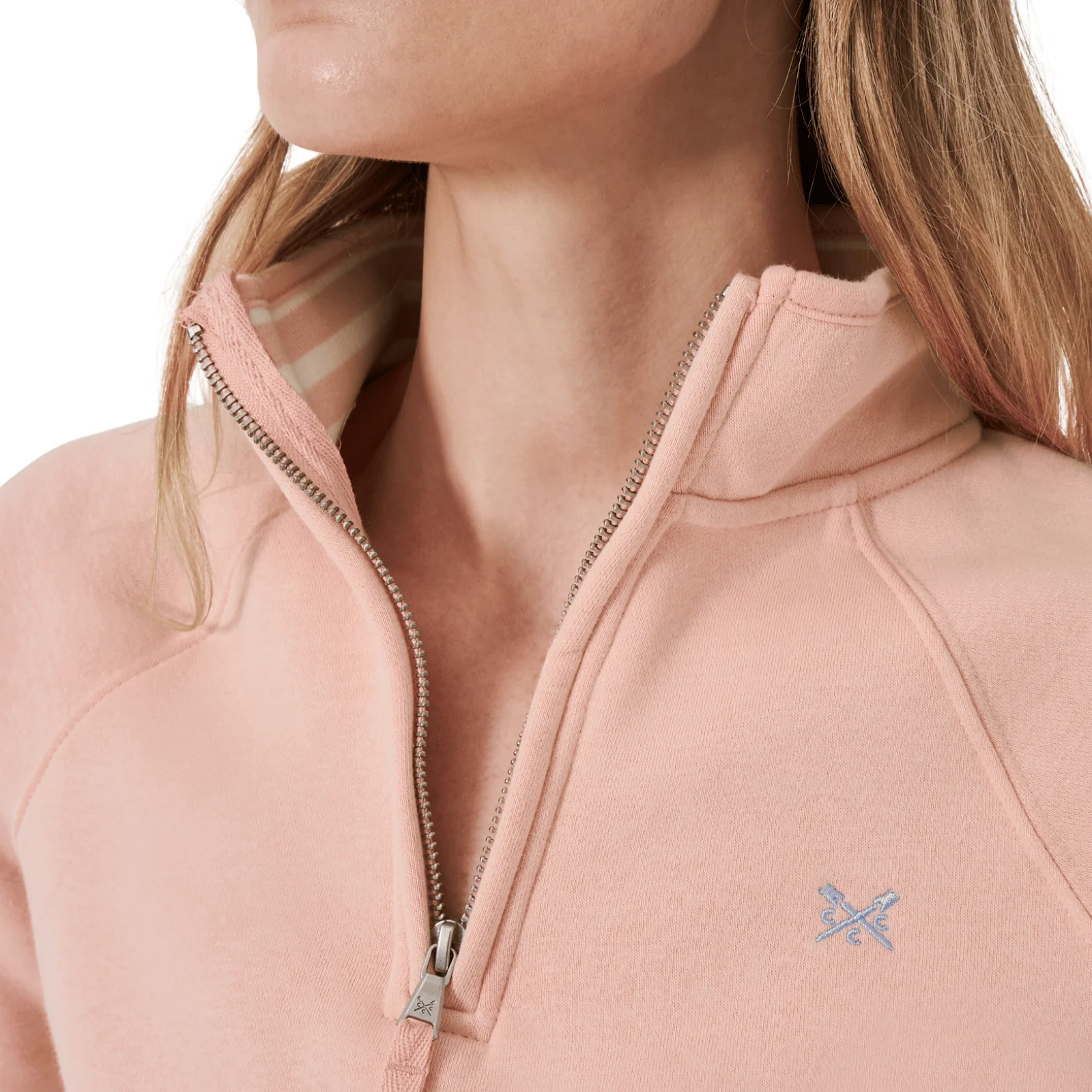 Crew Clothing Womens Cotton Blend Half Zip Sweatshirt - Image 16