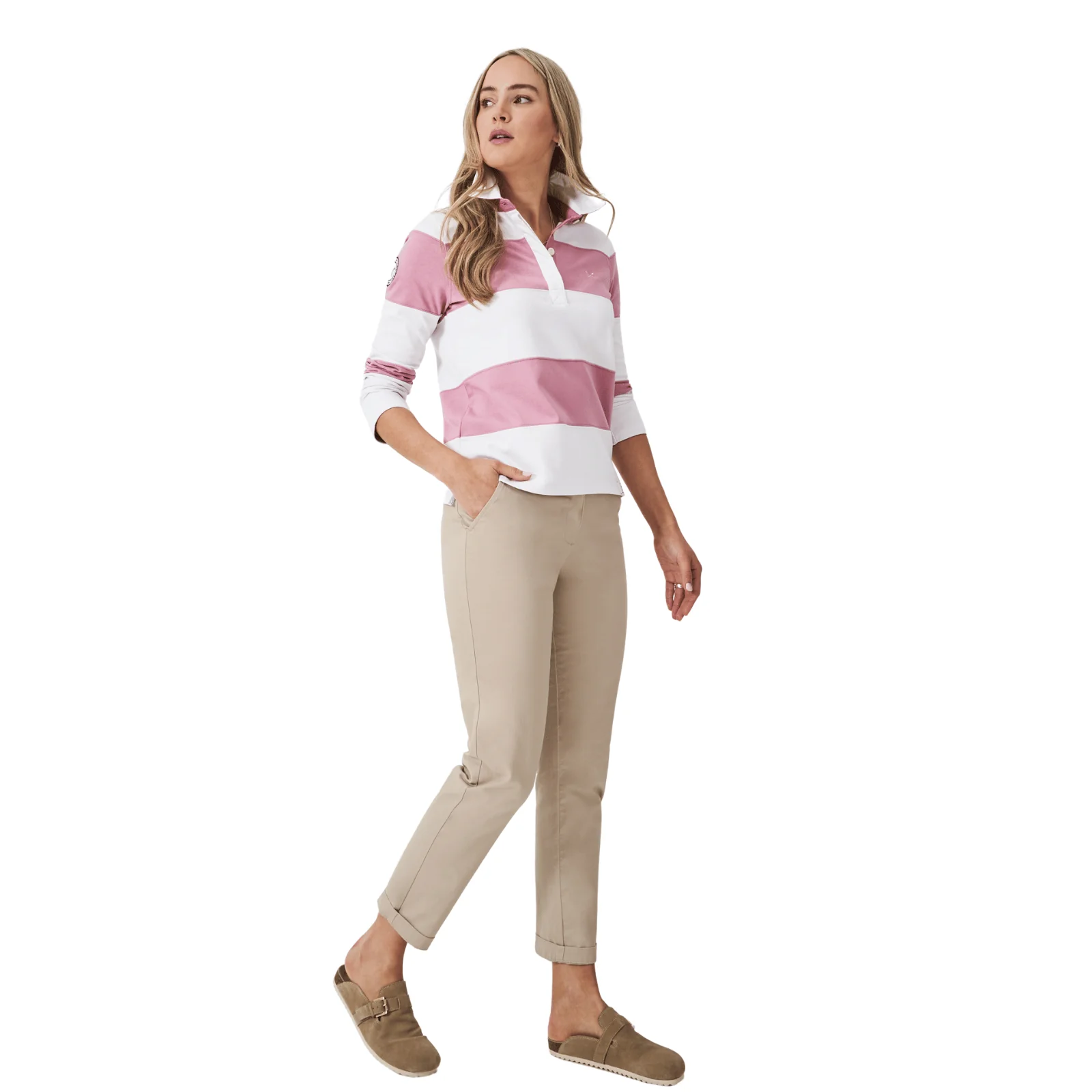 Crew Clothing Womens Longsleeve Stripe Rugby T-Shirt - Image 9