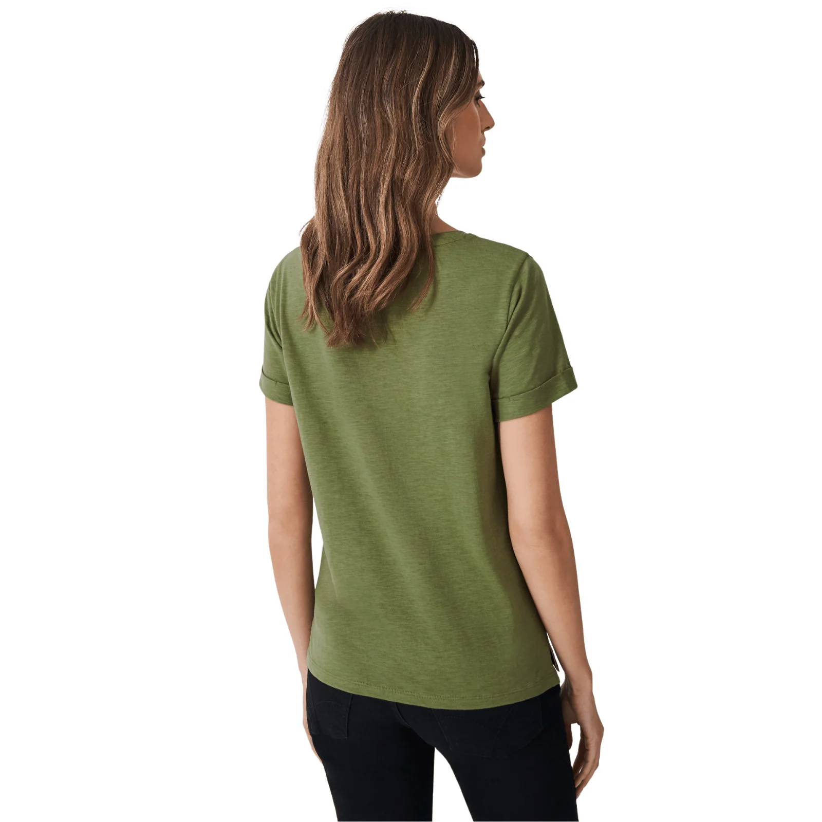 Crew Clothing Womens Slub Crew Neck T-Shirt - Image 10