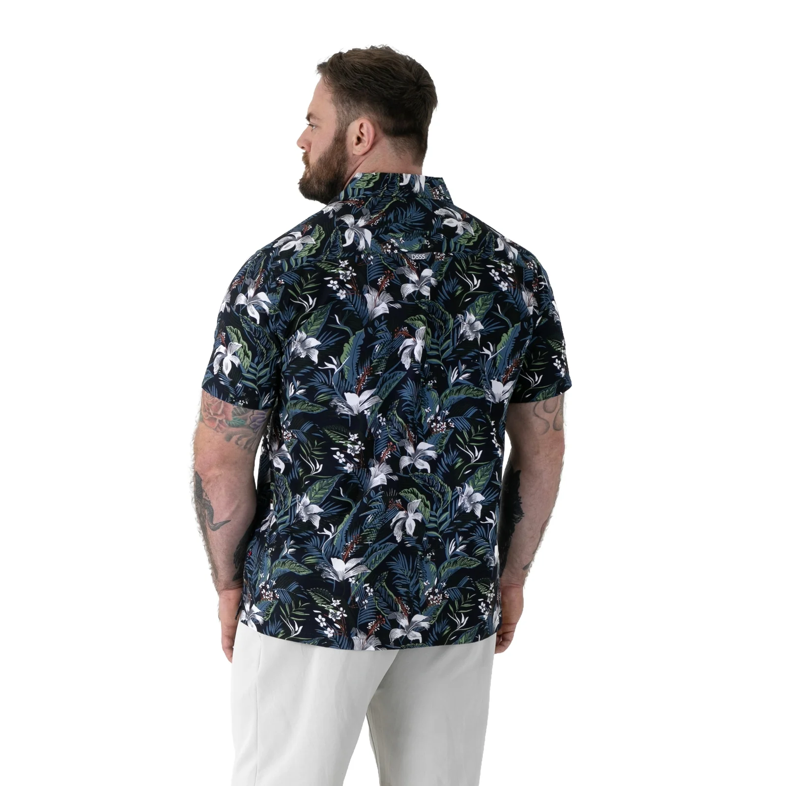 D555 Mens Corden Big & Tall Hawaiian Print Short Sleeve Shirt - Image 3