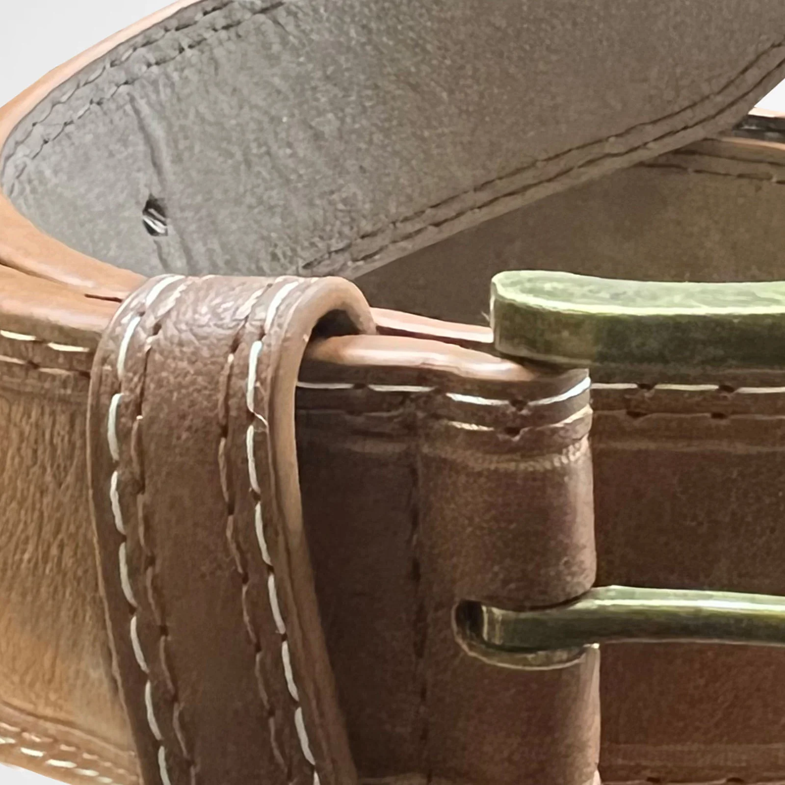 D555 Mens Dylan Big & Tall Tan Bonded Leather Belt - Brown - Image 2