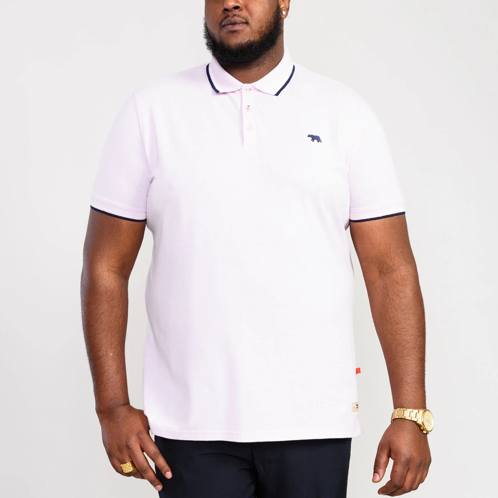 D555 Mens Hamford Big & Tall Pique Short Sleeve Polo Shirt Top - Image 5