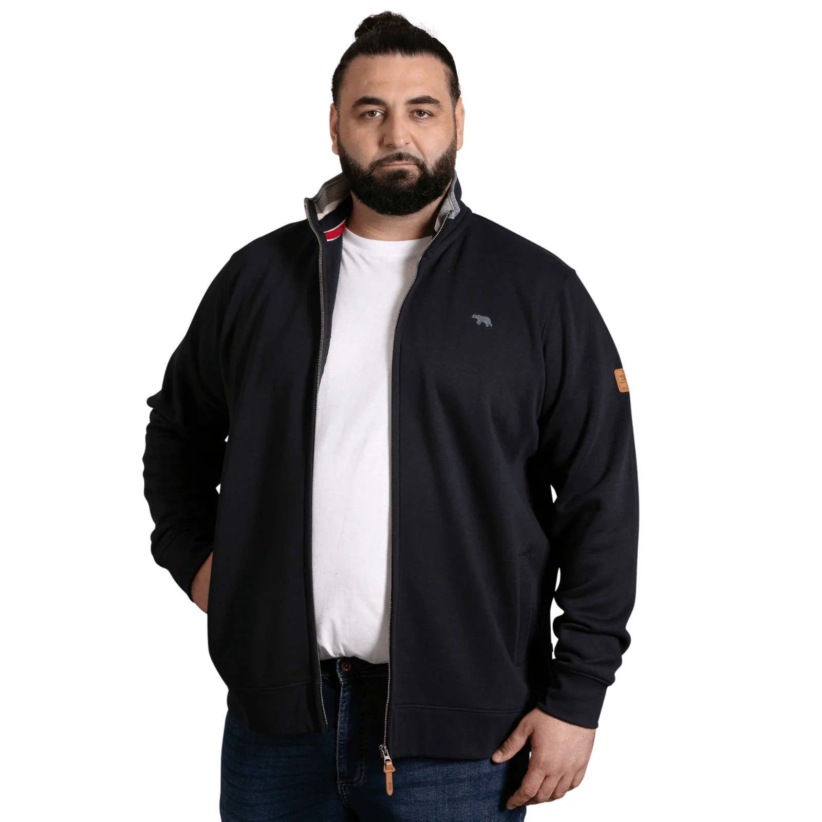 D555 Mens Johnson Big & Tall Full Zip Sweatshirt - Image 3