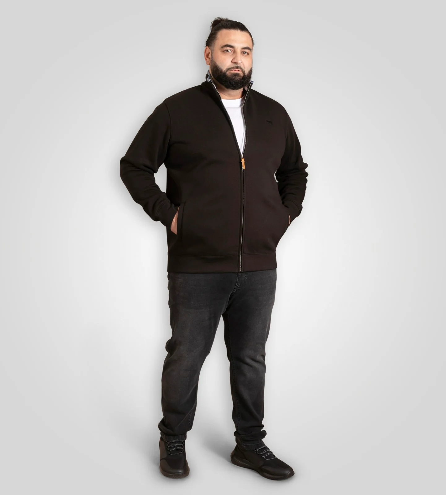 D555 Mens Johnson Big & Tall Full Zip Sweatshirt - Image 6