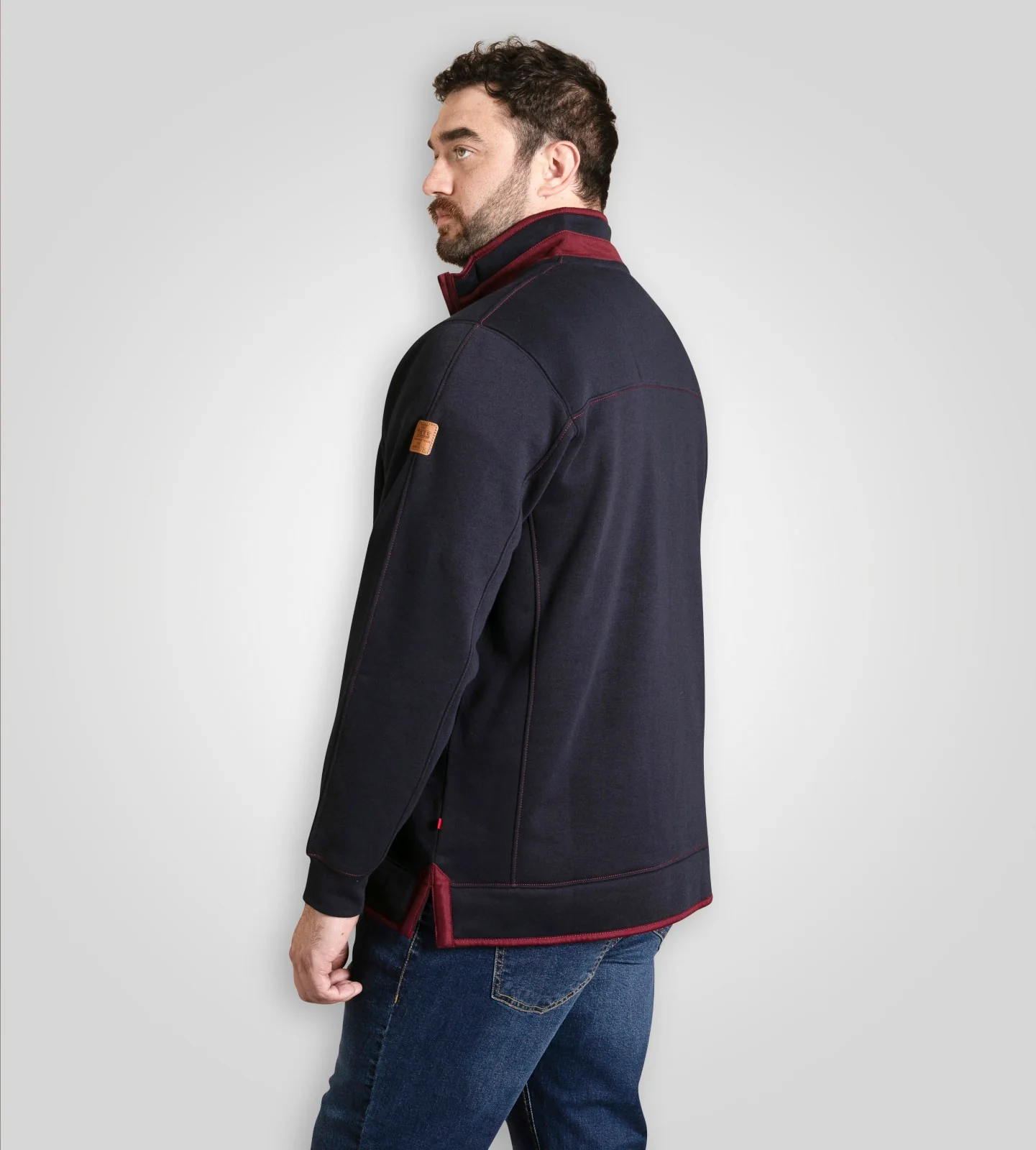 D555 Mens Leicester Big & Tall Half Zip Sweatshirt - Image 11