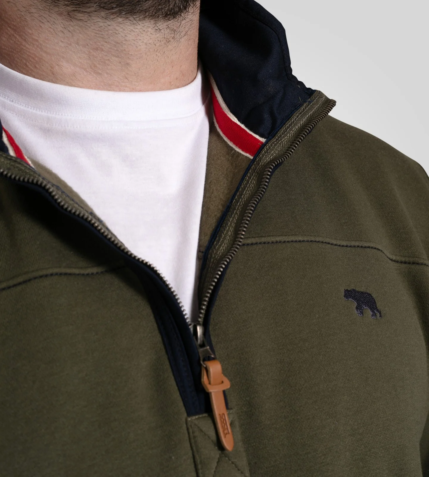 D555 Mens Leicester Big & Tall Half Zip Sweatshirt - Image 6